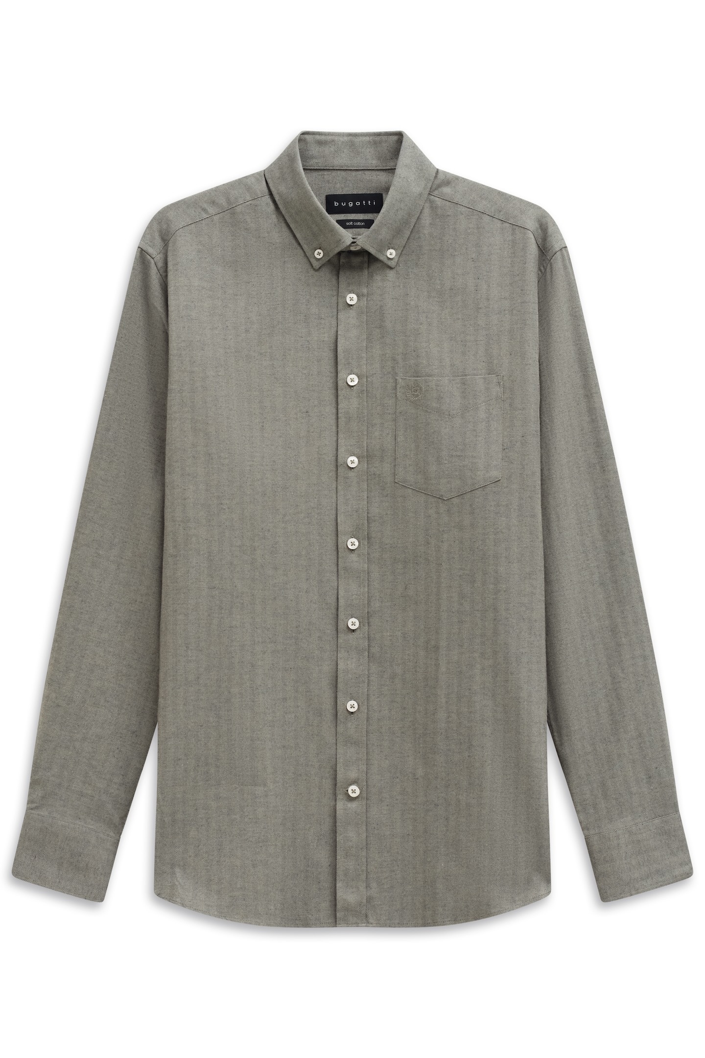 Thumbnail - bugatti Langarmhemd "Soft Cotton" im Modern Fit mit Button-Down Kragen