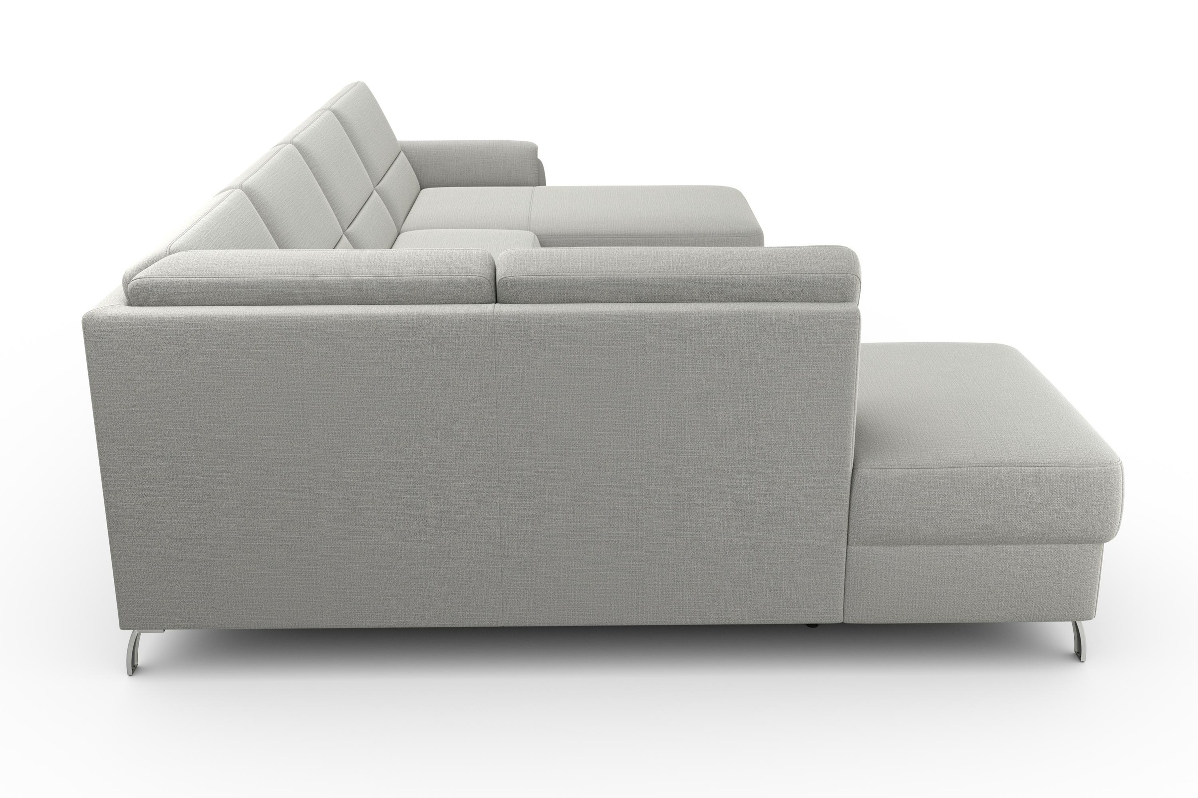 Wohnlandschaft SIT & MORE "Palmera U-Form, B: 308 cm", silber, B:308cm H:89cm T:212cm, 100% Polyester, Sofas, Wohnlandschaft, optional Bettfunktion & Bettkasten, Federkern 9