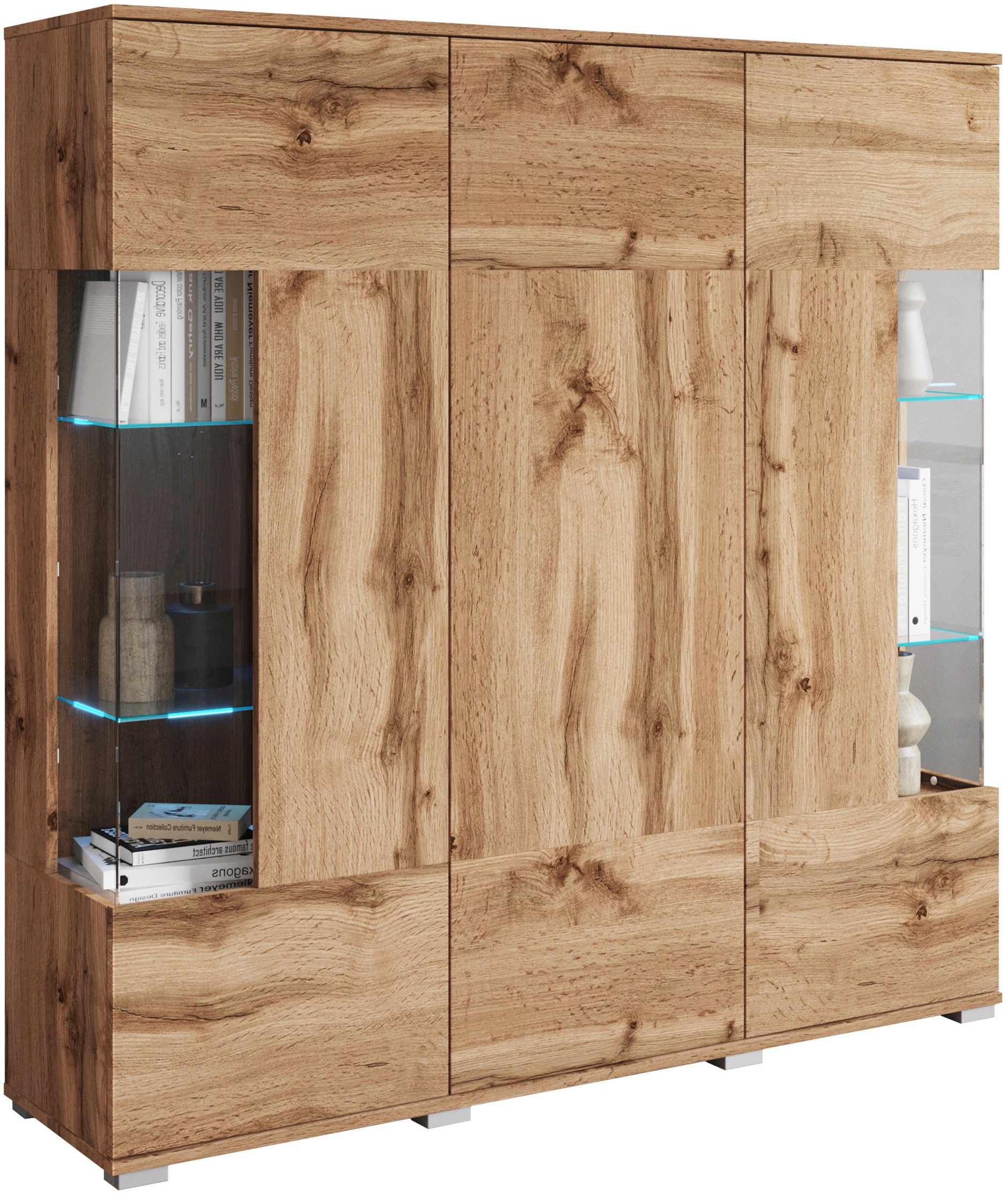 INOSIGN Highboard "Kenia" 1 Stk. tlg. Modernes Highboard, mit Glastüren, Br günstig online kaufen
