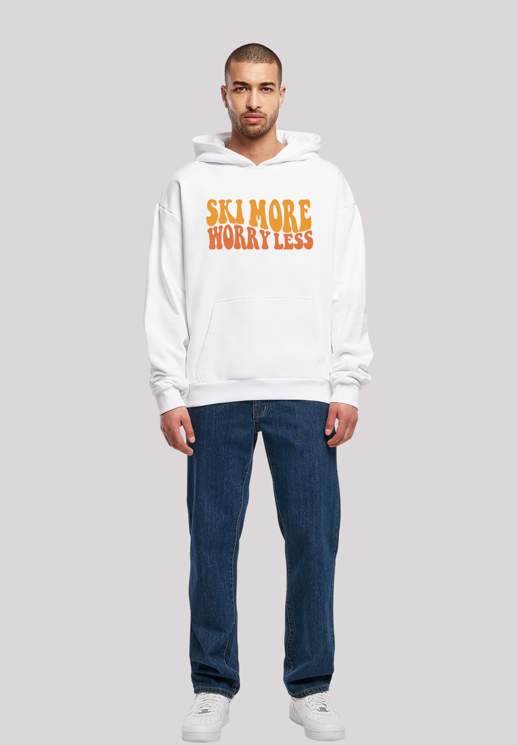 F4NT4STIC Kapuzenpullover »Ski More Worry Less«, Premium Qualität