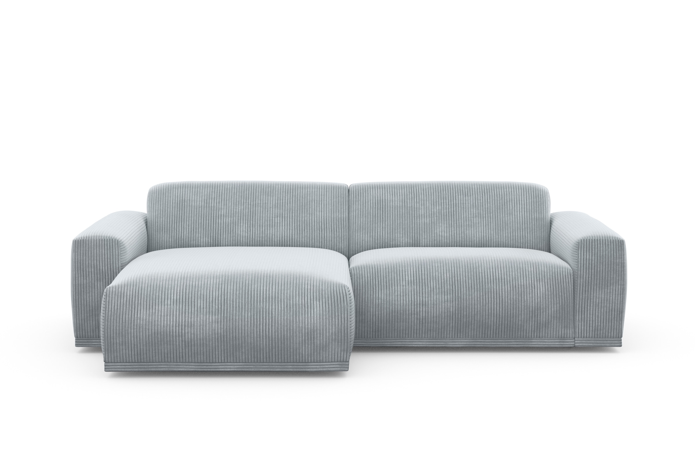 TRENDMANUFAKTUR Ecksofa »Braga, mit hochwertigem Kaltschaum, L-Form, in Cord erhältlich«, (2 St.), modernes Sofa, Couch mit hohem Sitzkomfort, 255/72/160 cm (B/H/T)