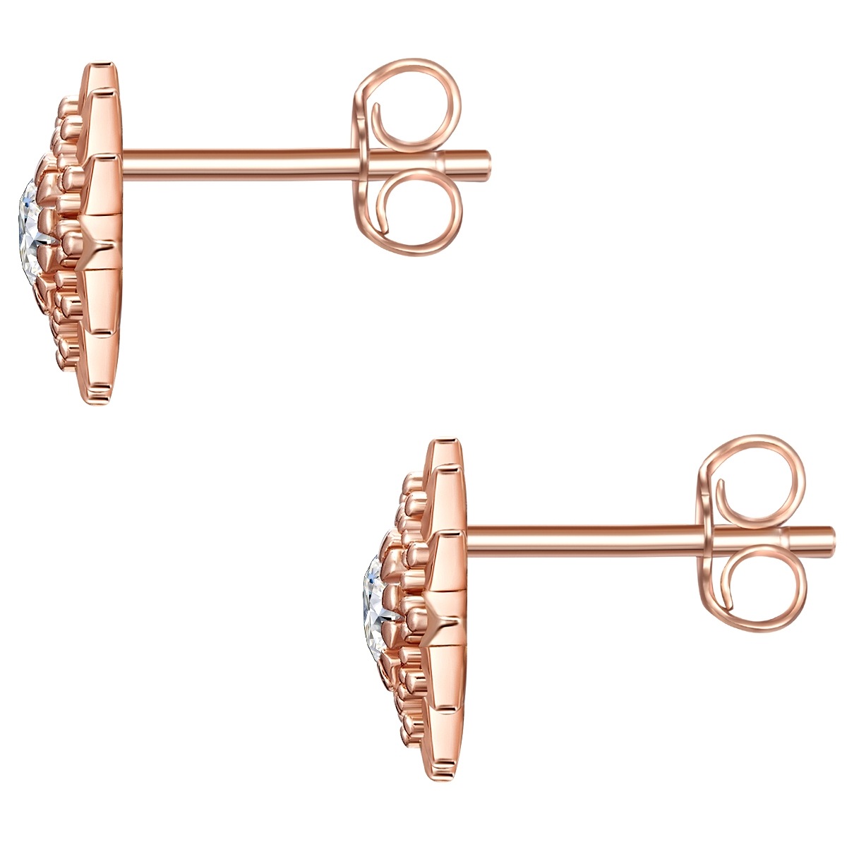 Glanzstücke München Paar Ohrstecker »Set: GSM1260« Ohrstecker Sterling Silber roségold Zirkonia weiß