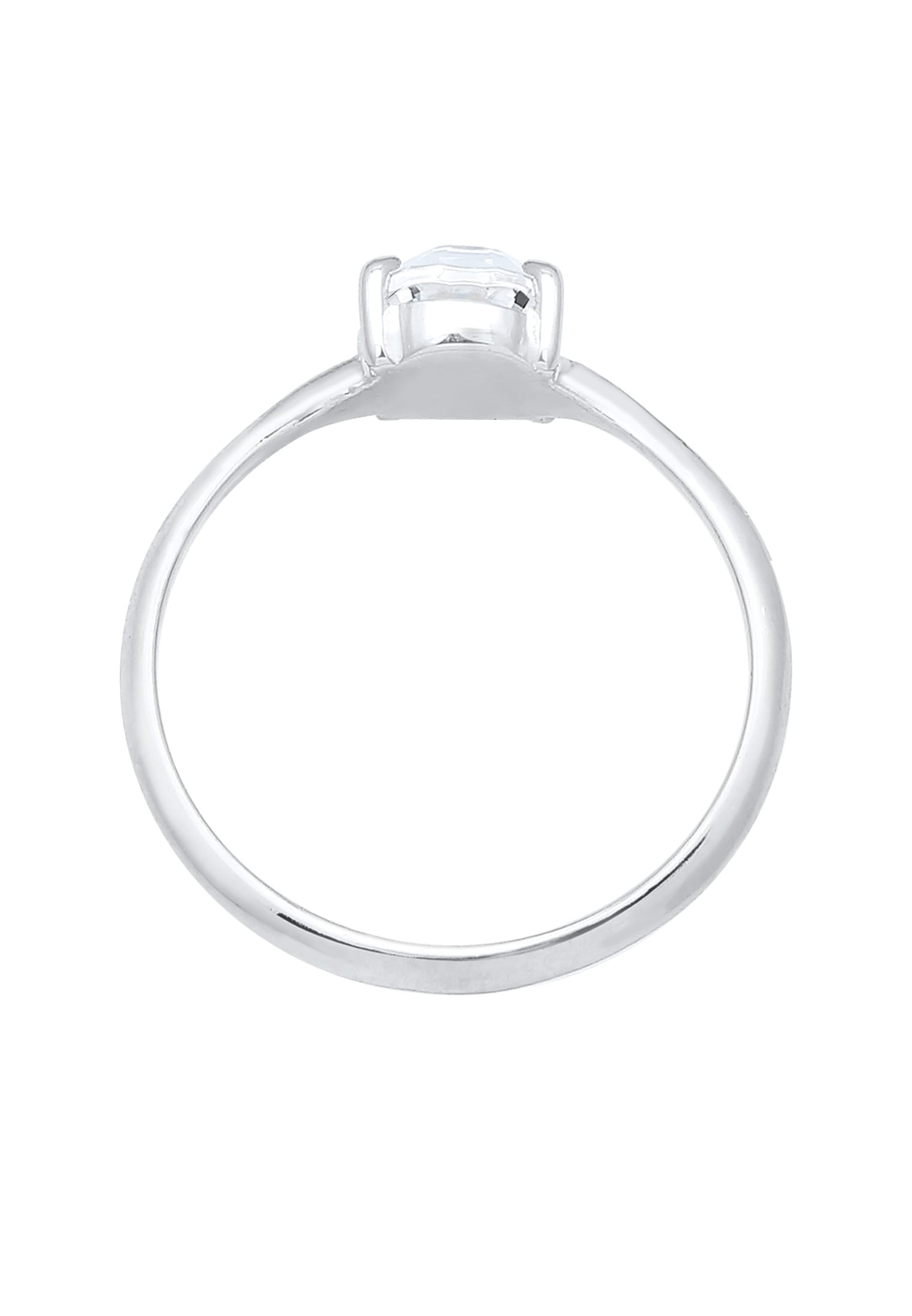 Elli Fingerring »Solitär Rund Verlobung Kristalle 925 Sterling Silber«