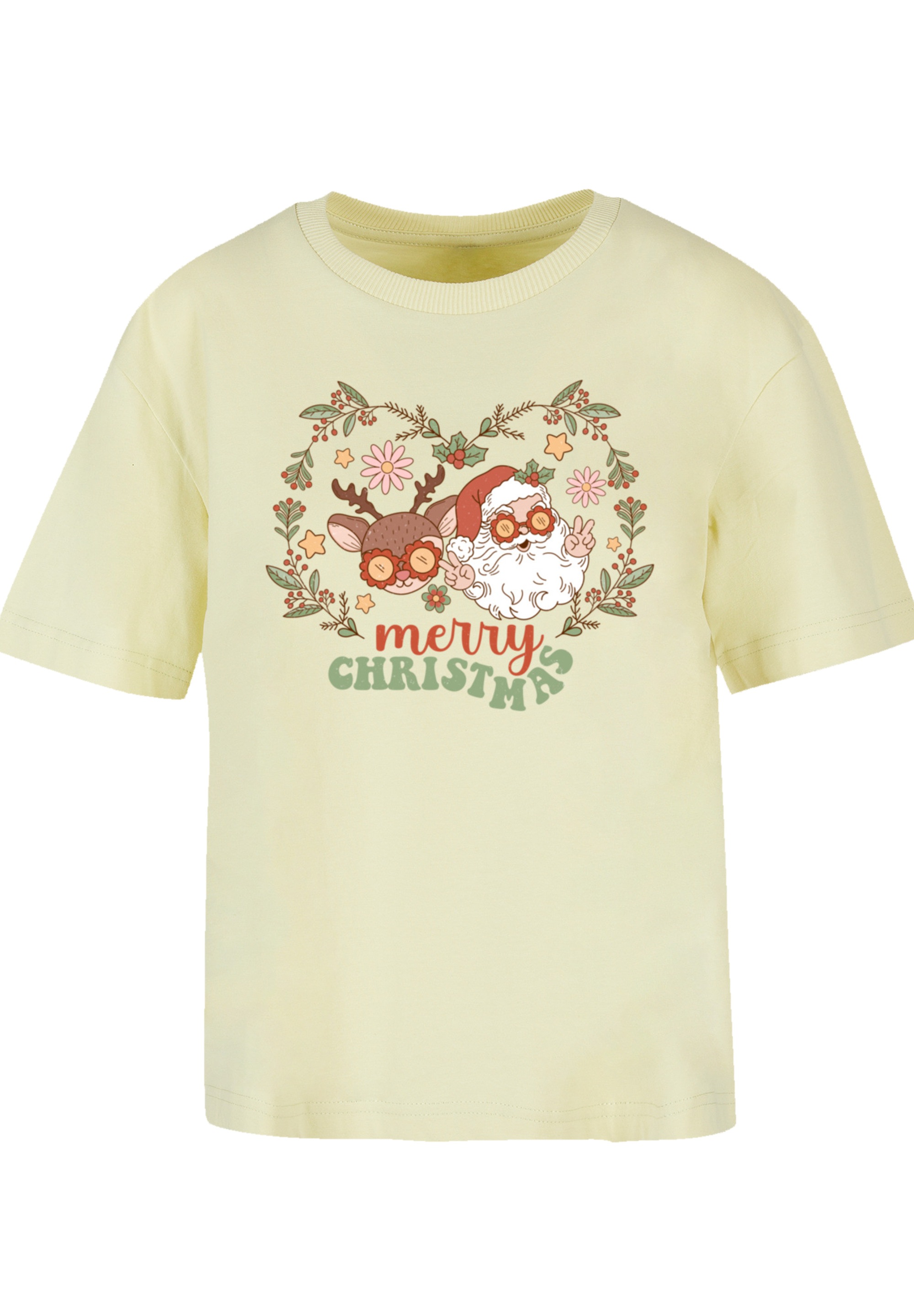 F4NT4STIC T-Shirt "Weihnachten Hippie Santa And Reindeer" Premium Qualität, günstig online kaufen