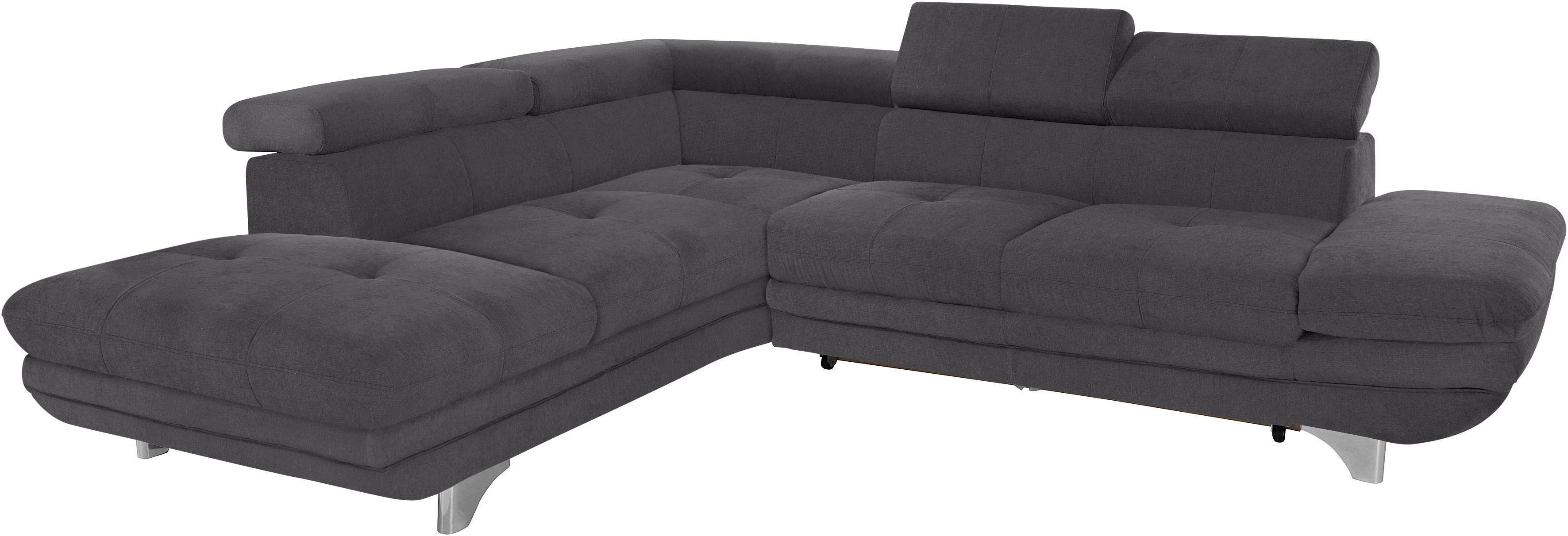 COTTA Ecksofa "Enterprise L-Form" mit Arm- & Kopfteilverstellung, wahlweise mit Schlaffunktion