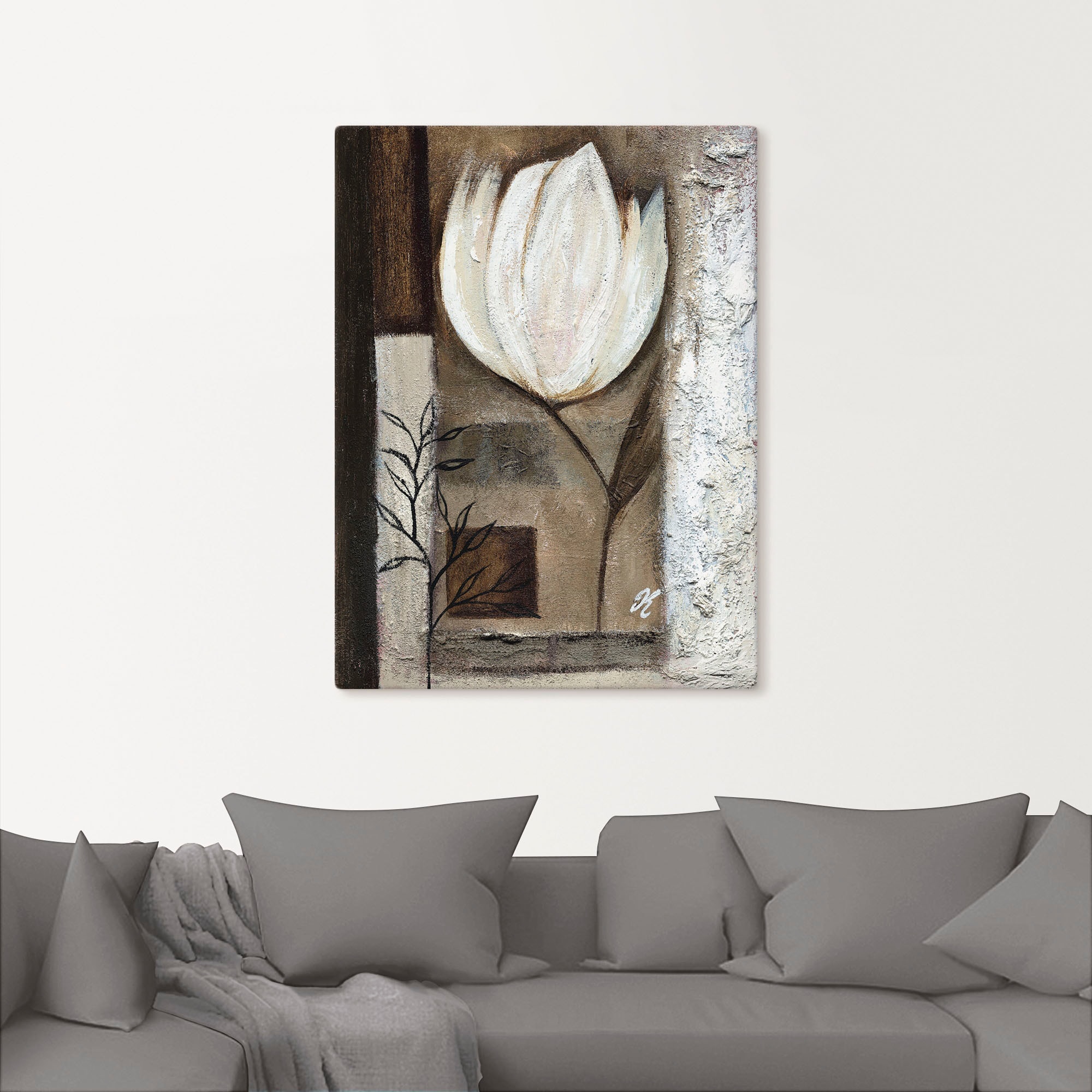 Artland Leinwandbild »Braune Tulpen I«, Blumen, (1 St.), auf Keilrahmen gespannt