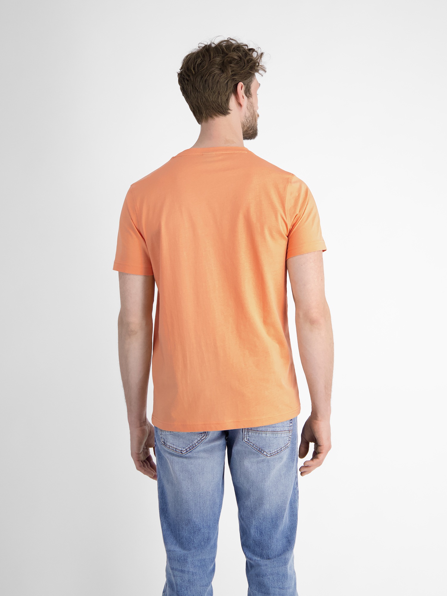 LERROS T-Shirt »LERROS Basic T-Shirt mit Logostitch, unifarben«