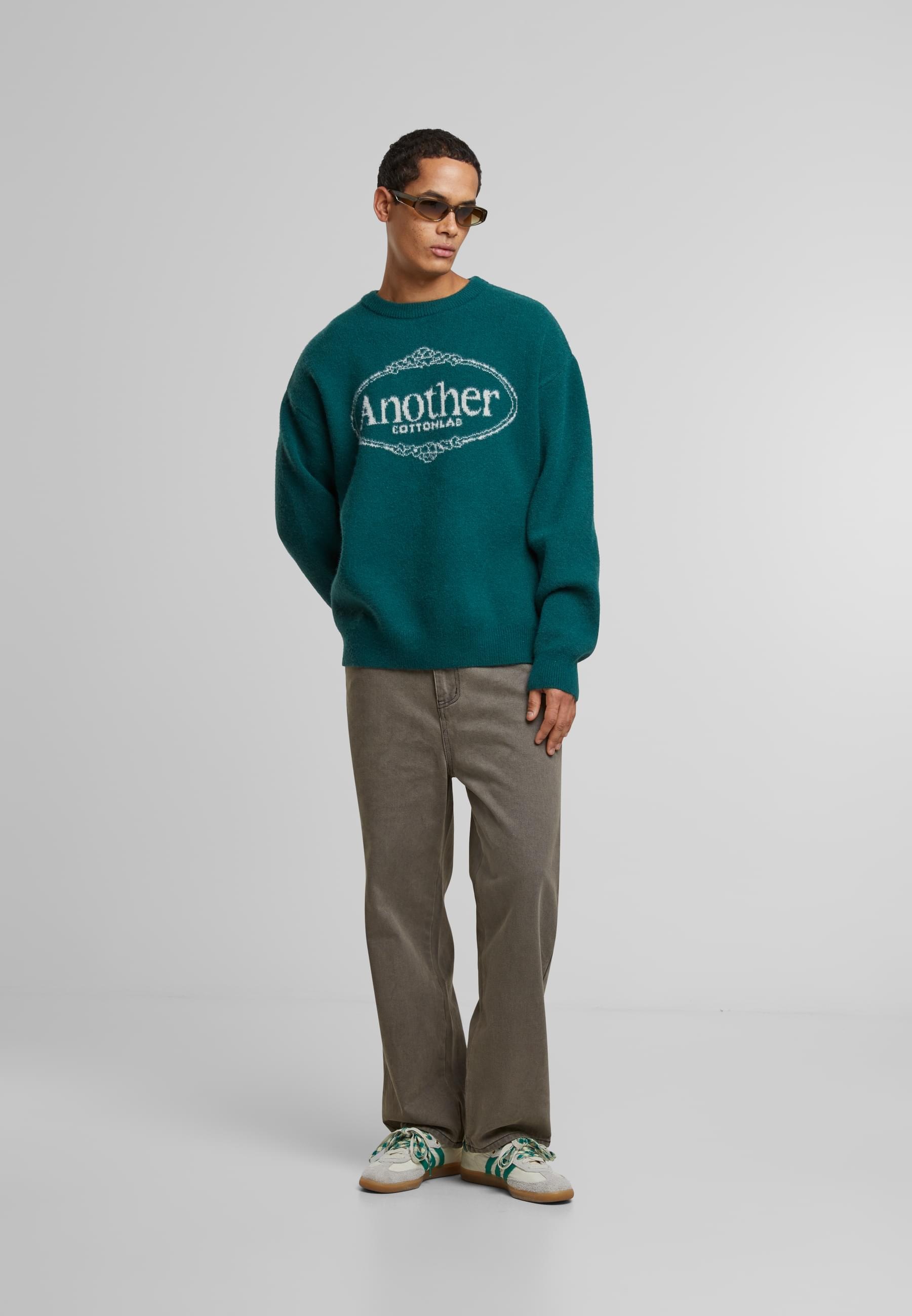 Another Cotton Lab Rundhalspullover »Another Cotton Lab Royal Chest Print Sweater«, (1 tlg.)