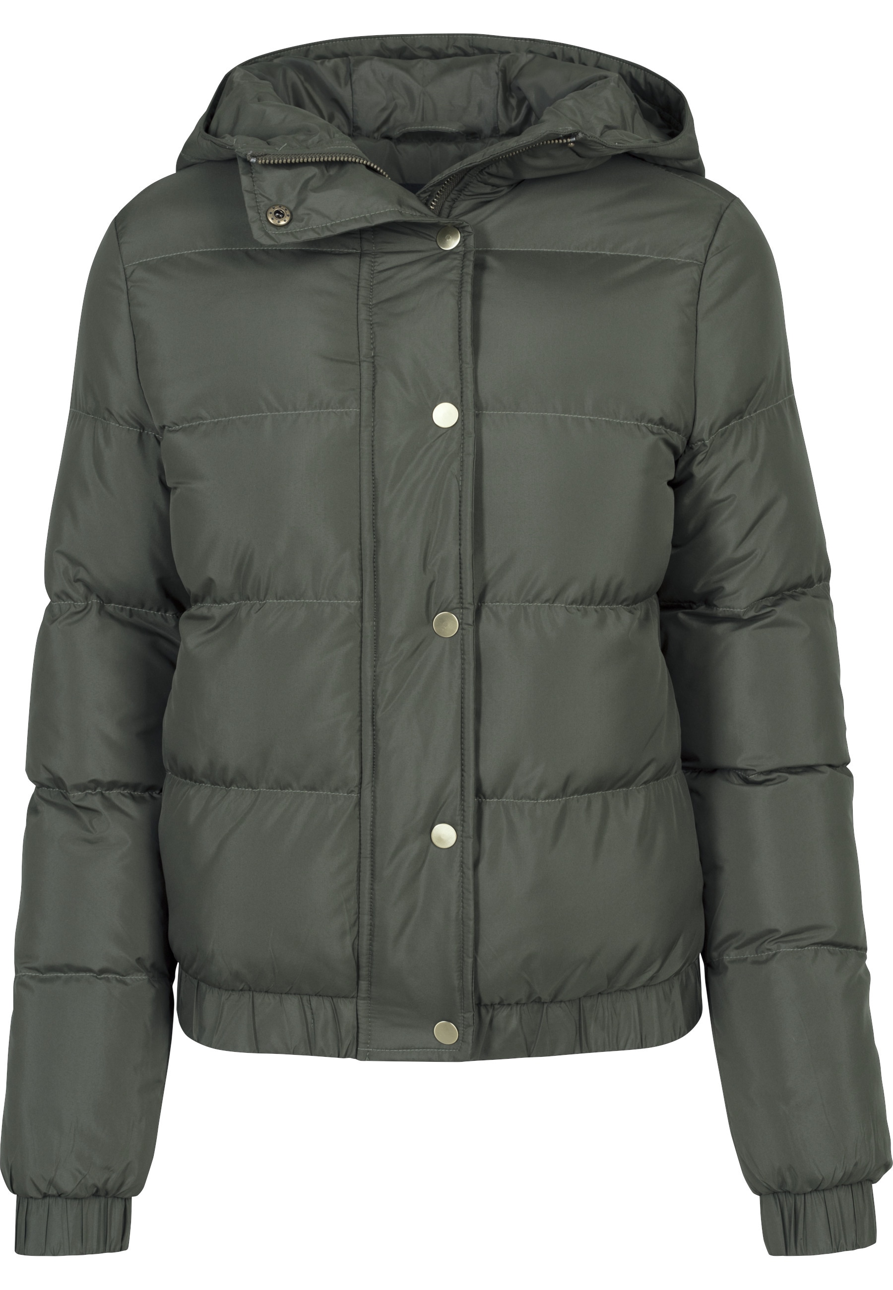 URBAN CLASSICS Winterjacke "Urban Classics Damen Ladies Hooded Puffer Jacke günstig online kaufen