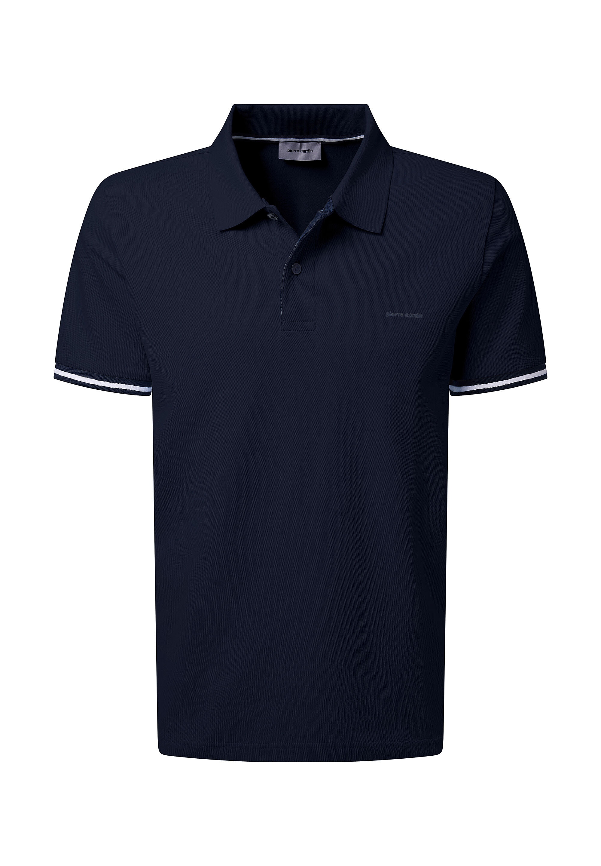 Pierre Cardin T-Shirt "Pierre Cardin Kurzarm-Poloshirts" mit Logo-Stitching
