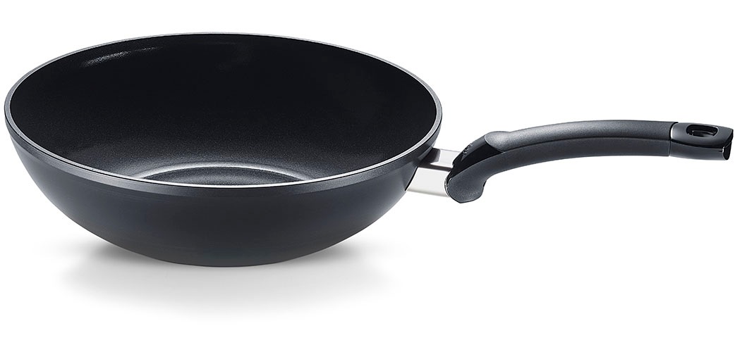 Fissler Wok »Ceratal® Orbit Black«, Aluminium, (1 tlg.), gesünderes Kochen mit Antihaft-Effekt, hergestellt ohne PFAS/PTFE