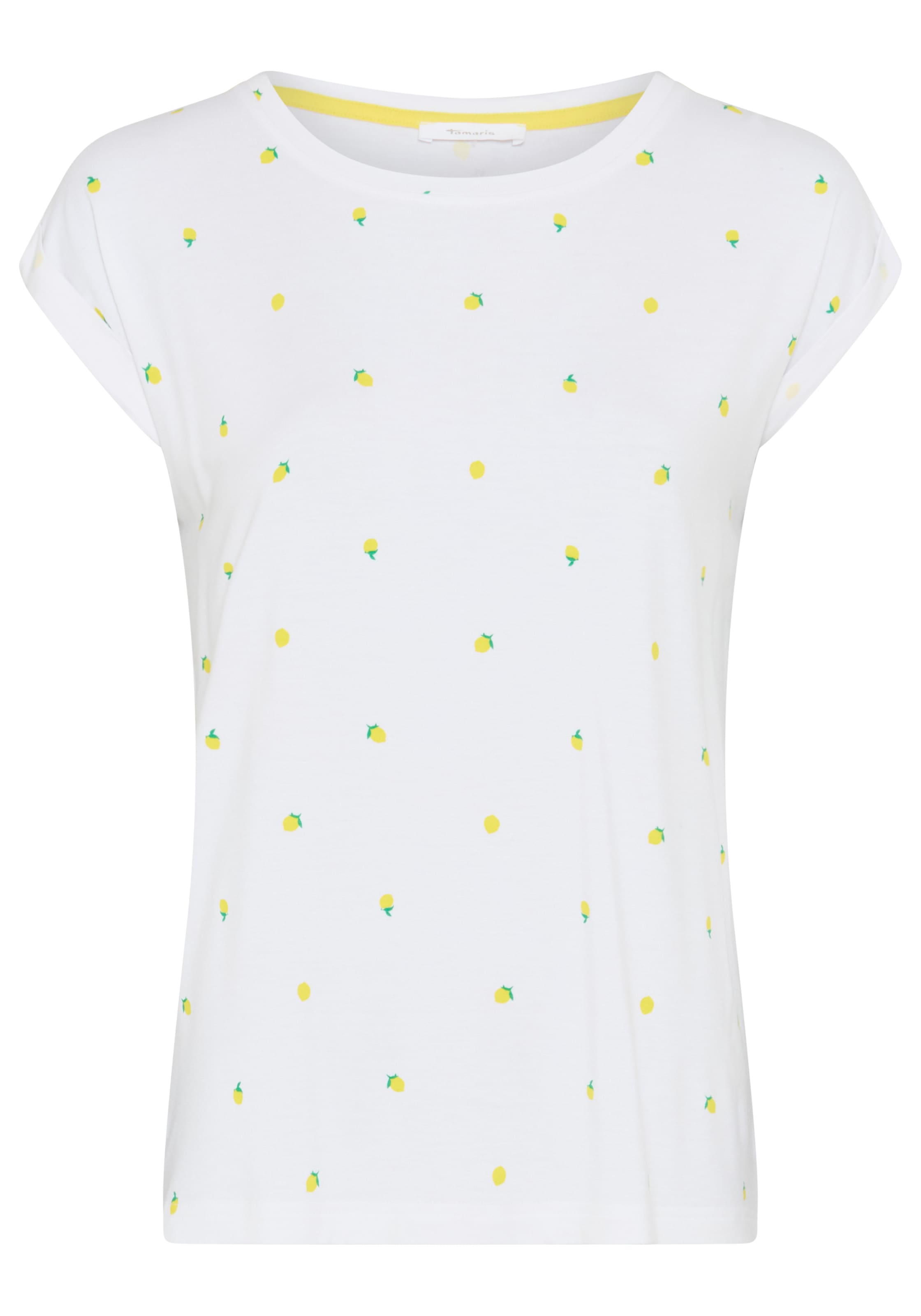Tamaris Women's T-Shirt White Patterned Size 44 6