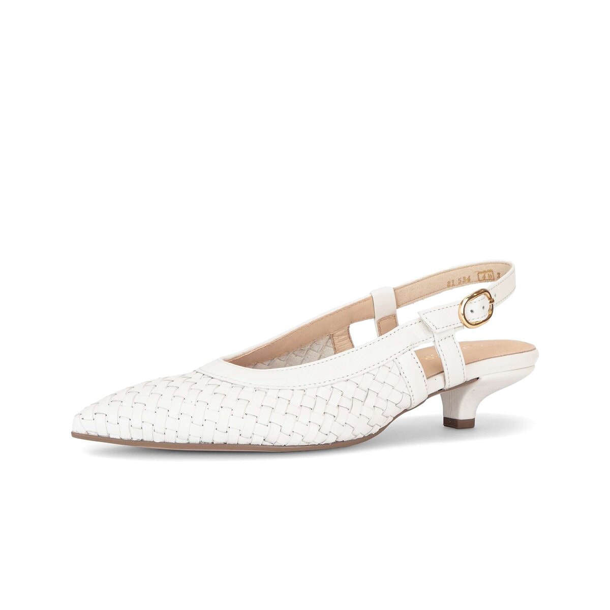 Slingpumps GABOR "Slingpumps", Damen, Gr. 37, creme, Schuhe Slingpumps