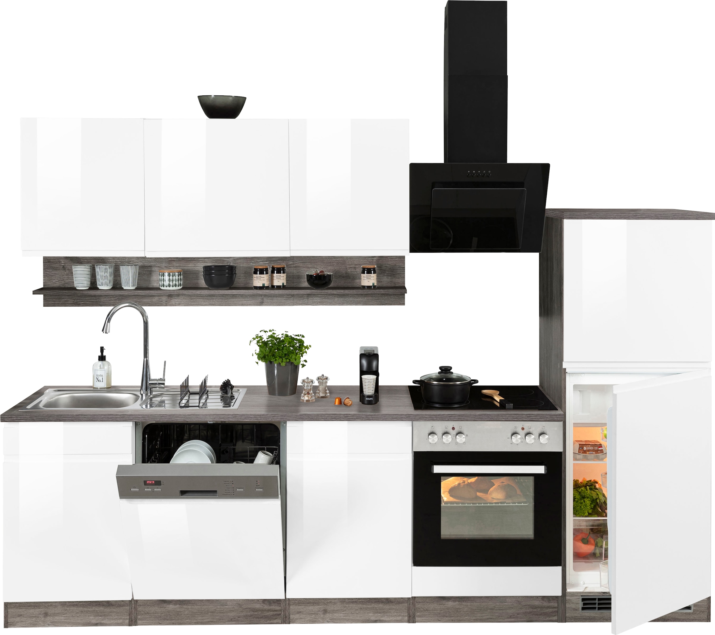 KOCHSTATION Küche »KS-Virginia«, Breite 280 cm, wahlweise mit E-Geräten