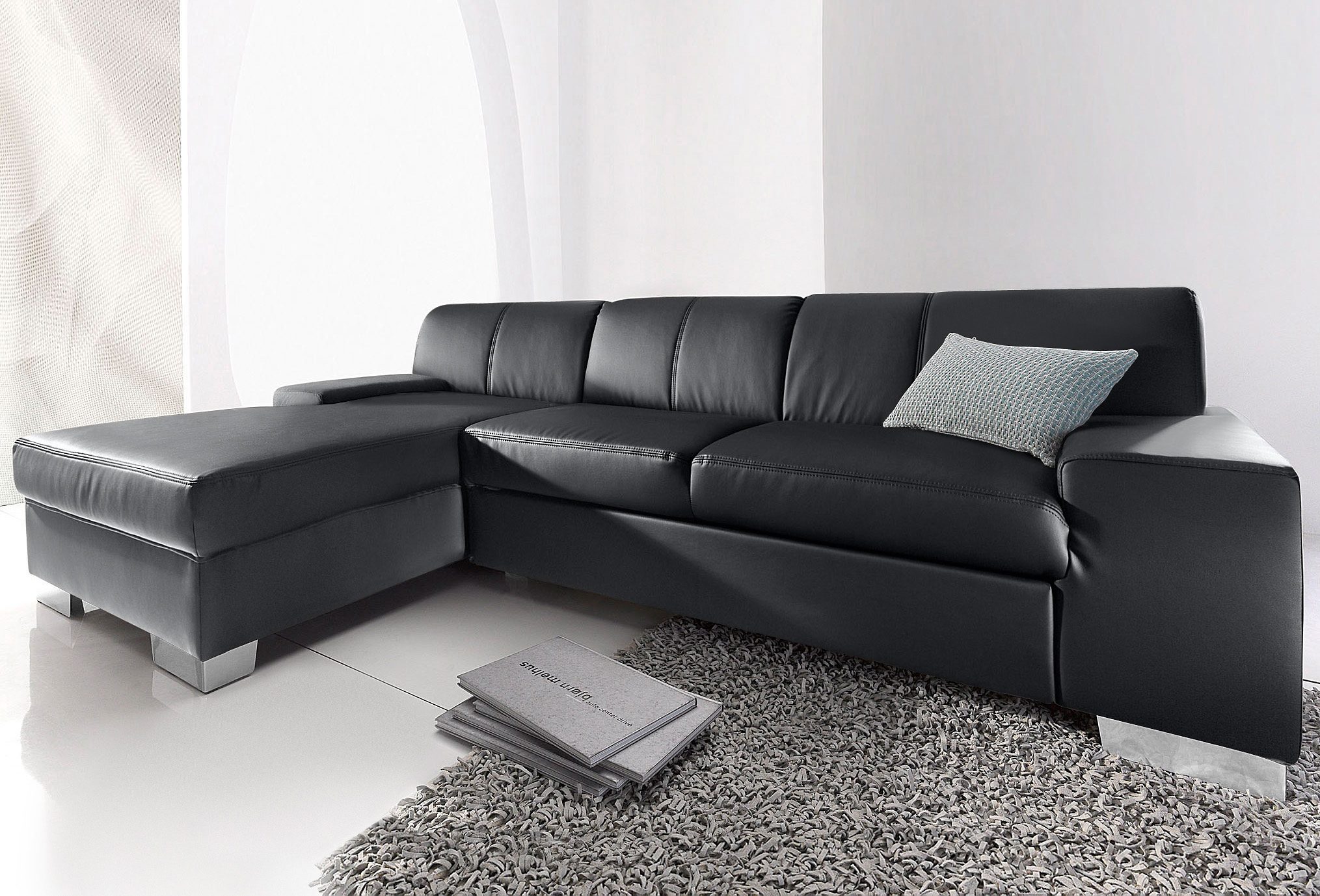 DOMO collection Ecksofa "Star, zeitlose Formensprache, elegante Optik, Breite 248cm, L-Form" wahlweise mit Bettfunktion