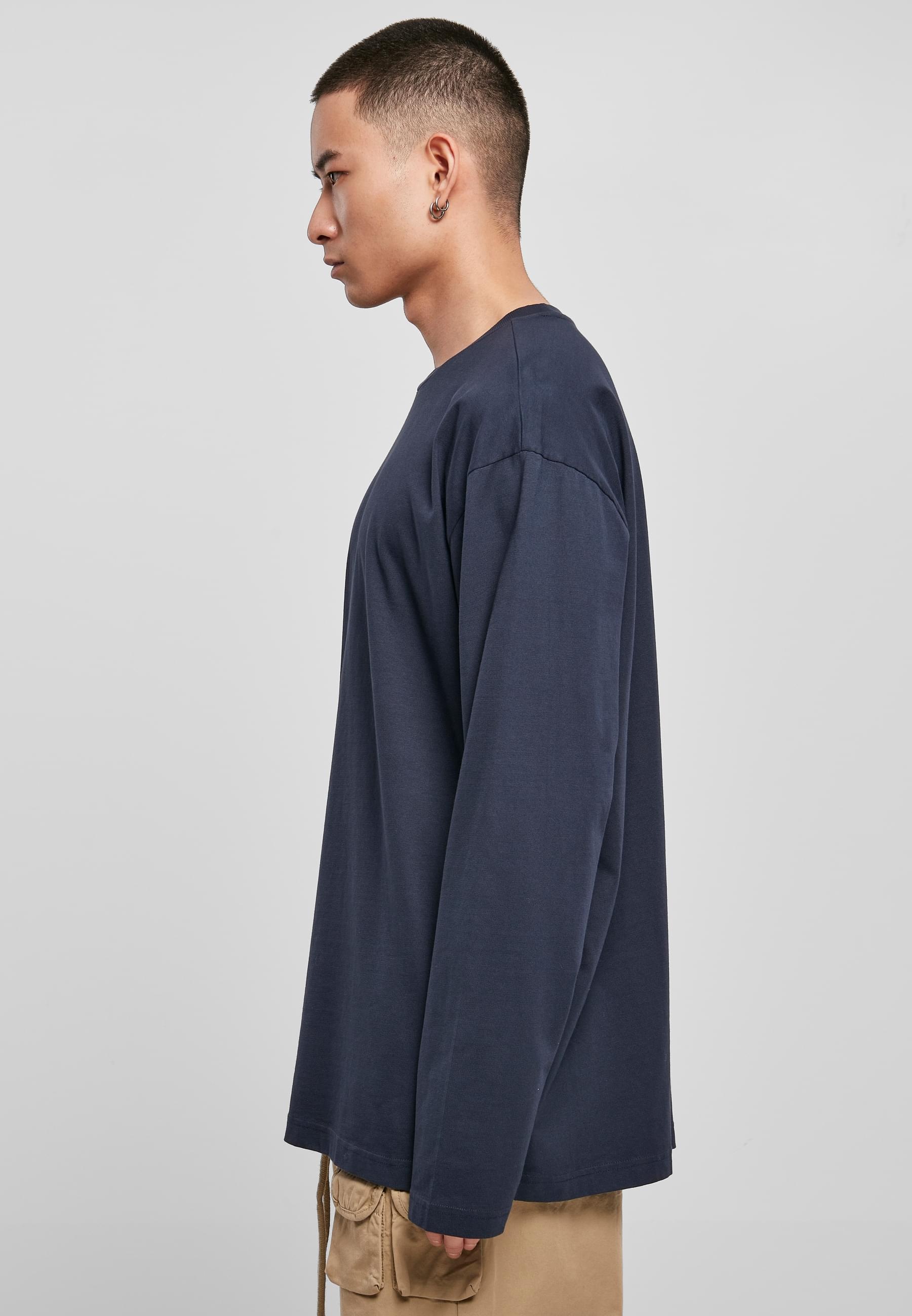 URBAN CLASSICS T-Shirt »Urban Classics Herren Heavy Oversized Garment Dye Longsleeve«, (1 tlg.)