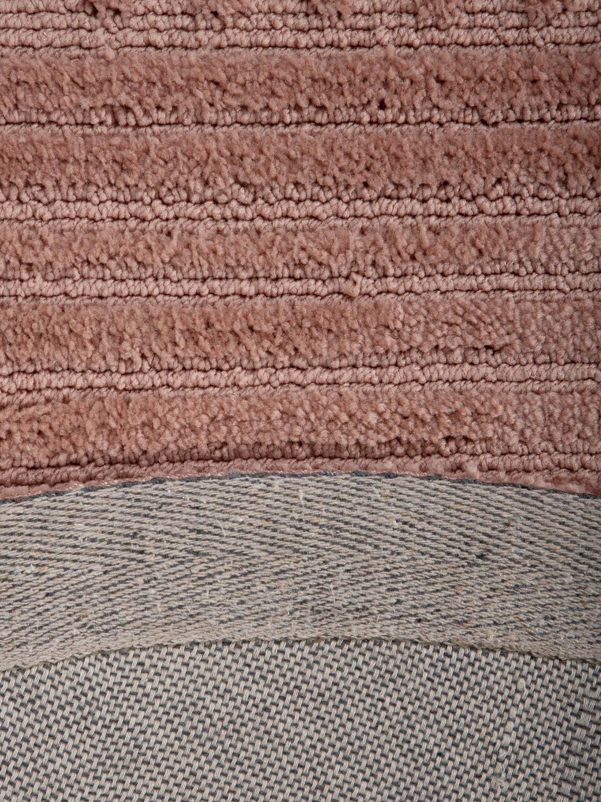 Teppich CARPETFINE "Holly 4 - Soft Touch Microfaser Teppich", rosa, H:12mm Ø:120cm, Obermaterial: 100% Polyester, Teppiche, Teppich, Boho Scandi, weiche dichte getuftete Hoch-Tief-Struktur, Wohnzimmer 3