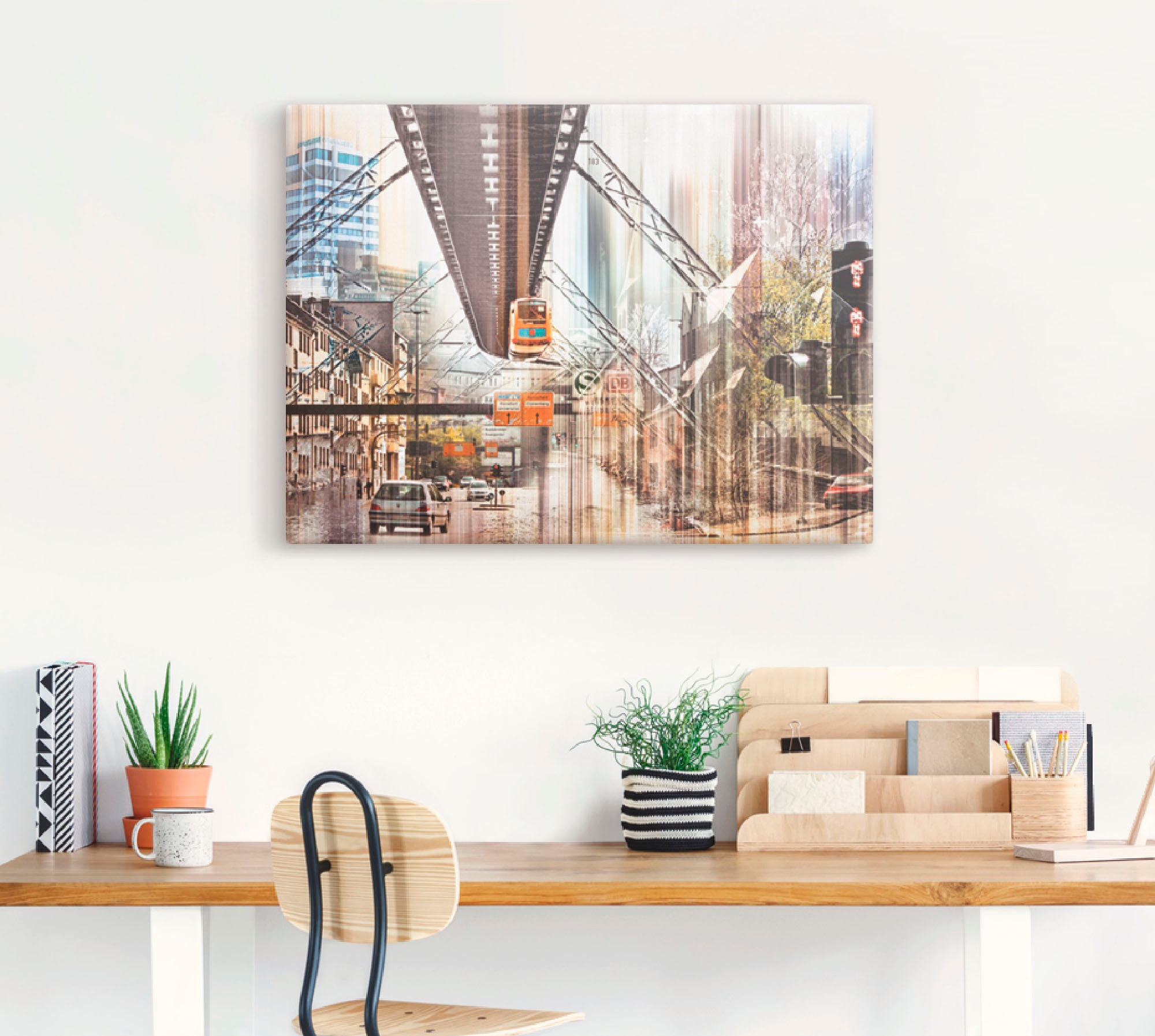 Artland Leinwandbild "Wuppertal NRW Ruhrgebiet Collage" Deutschland 1 Stk. günstig online kaufen