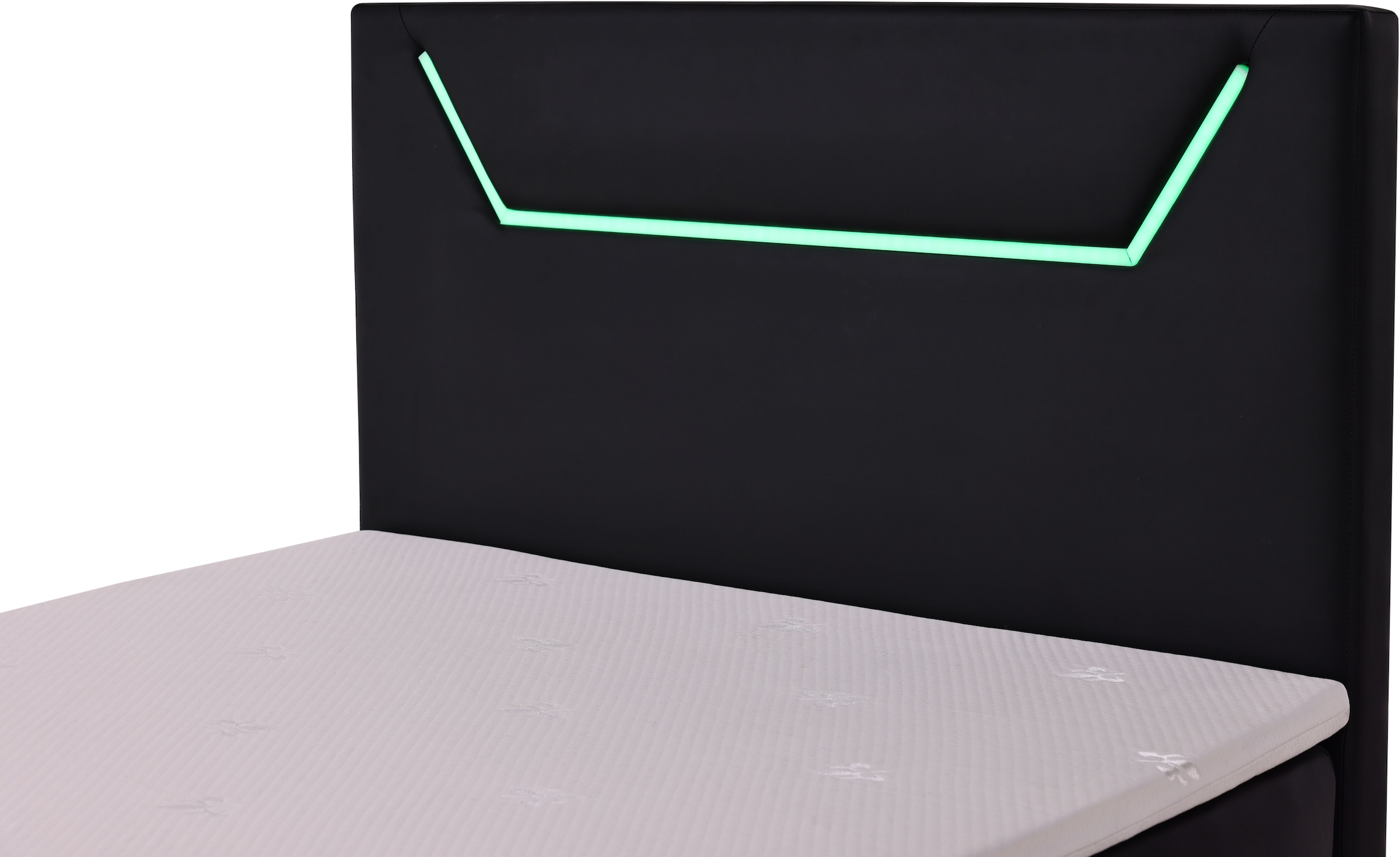 Home affaire Boxbett »GALAXY inkl. Bettkasten, mit grüner LED-Beleuchtung, Breite: 120cm« Gamingbett mit USB-C und USB-A Anschluss am Kopfteil, inkl. Topper