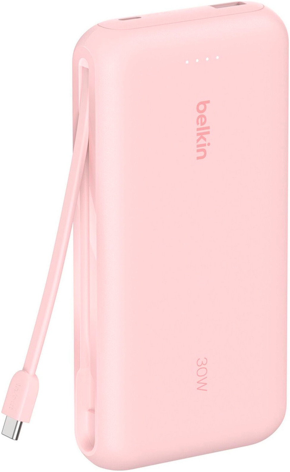 BELKIN Powerbank "BOOST CHARGE 20K mit integriertem Kabel 20.000mAh", 7,4 V 20mAh, pink, Akkumulatoren
