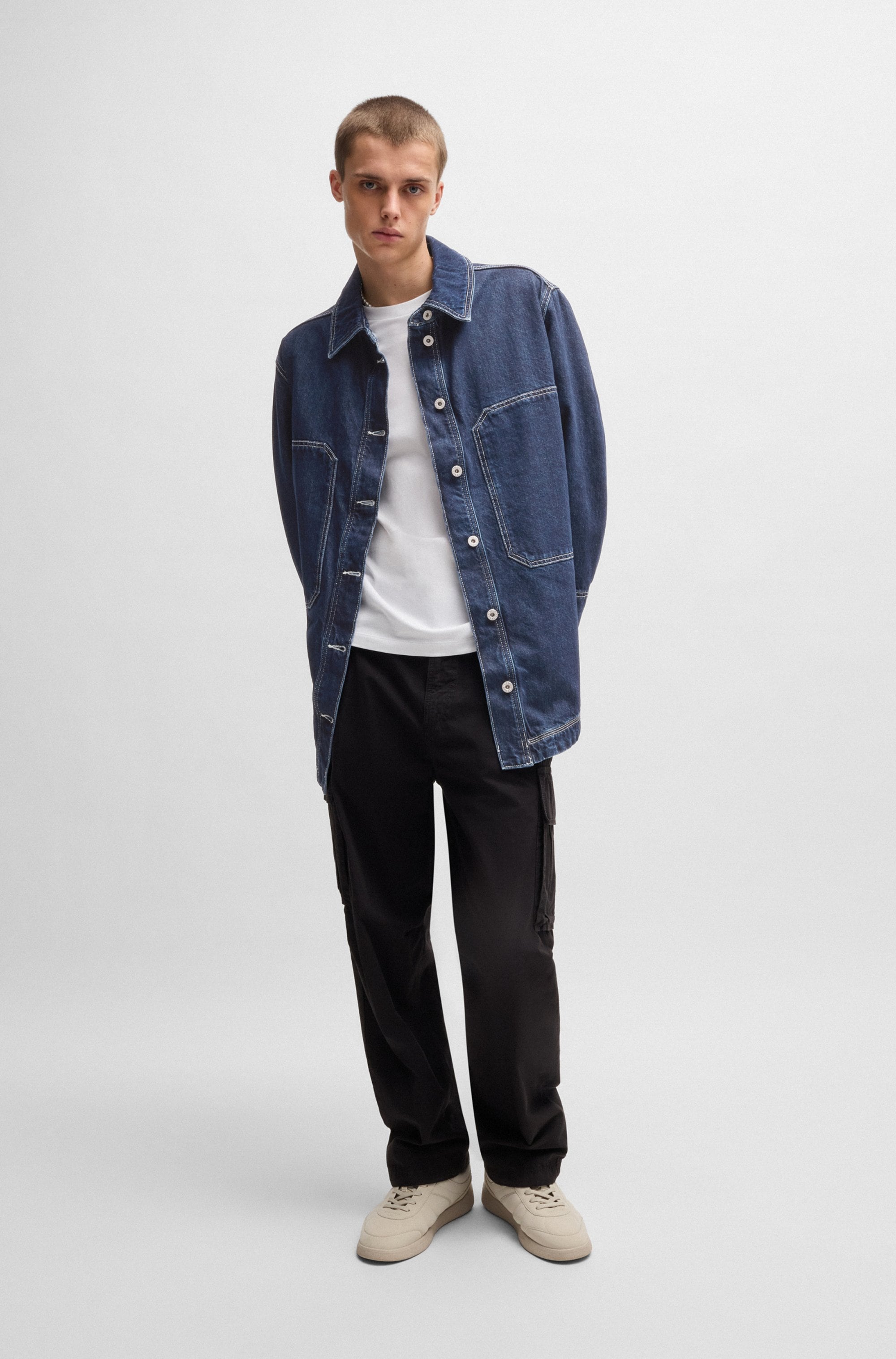 HUGO Blue Outdoorjacke »Galane_B«, mit Ziernähten