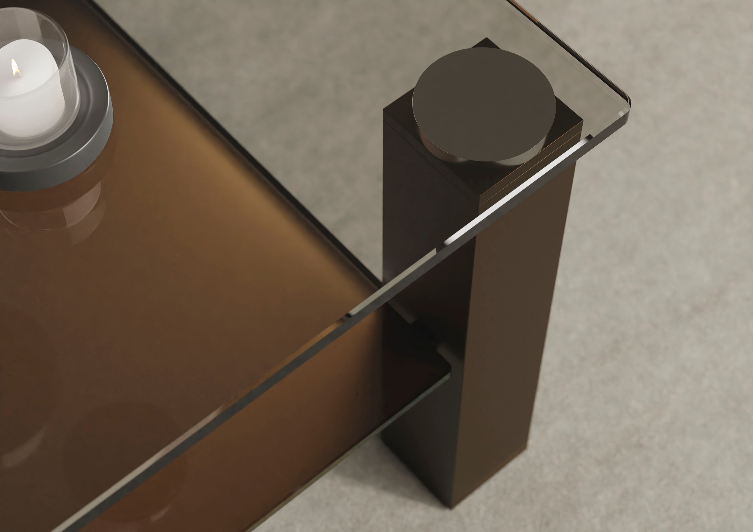 Eve Collection Couchtisch, rollbar, mit Ablageplatte