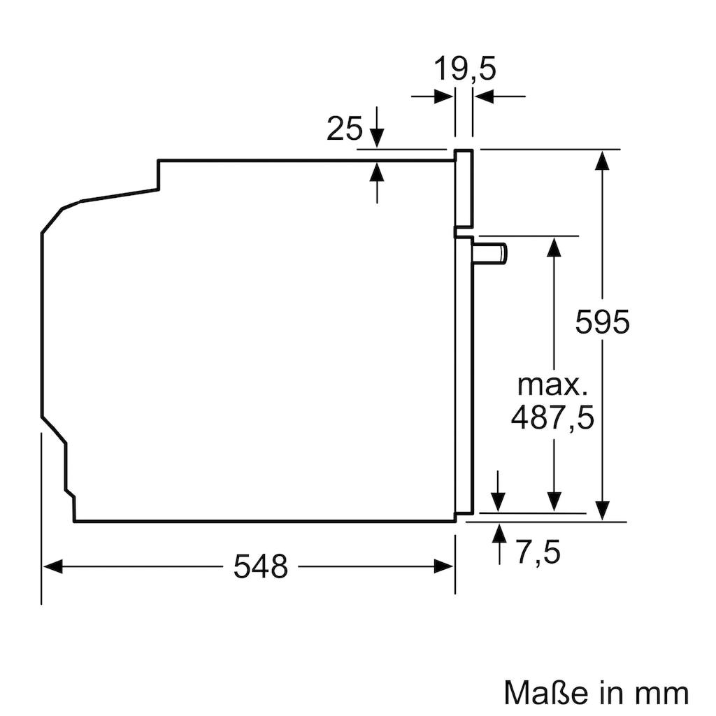 Constructa Einbaubackofen »CF4M98062«, CF4M98062, mit Teleskopauszug nachrüstbar, Pyrolyse-Selbstreinigung