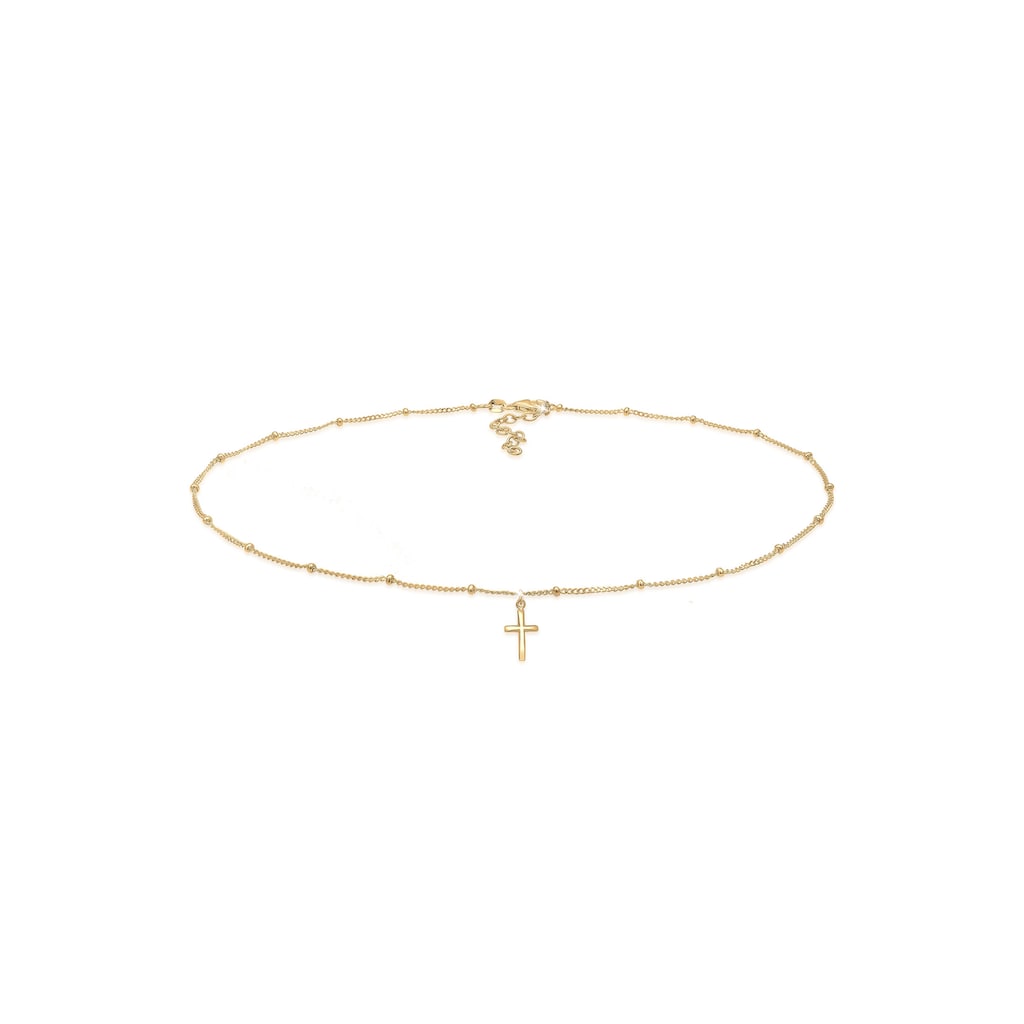 Elli Collier »Choker Kugelkette Kreuz Glaube 925 Silber«