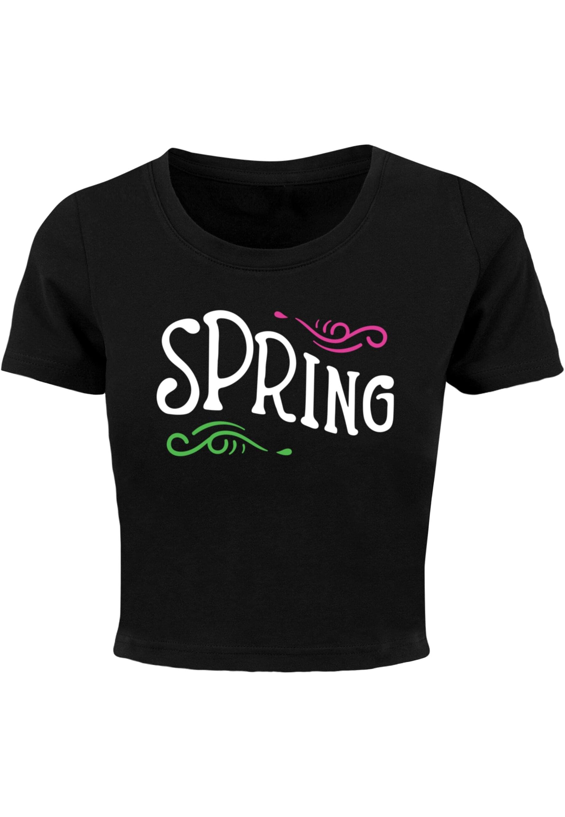 Merchcode T-Shirt "Merchcode Damen Ladies Spring text - Cropped Tee" günstig online kaufen