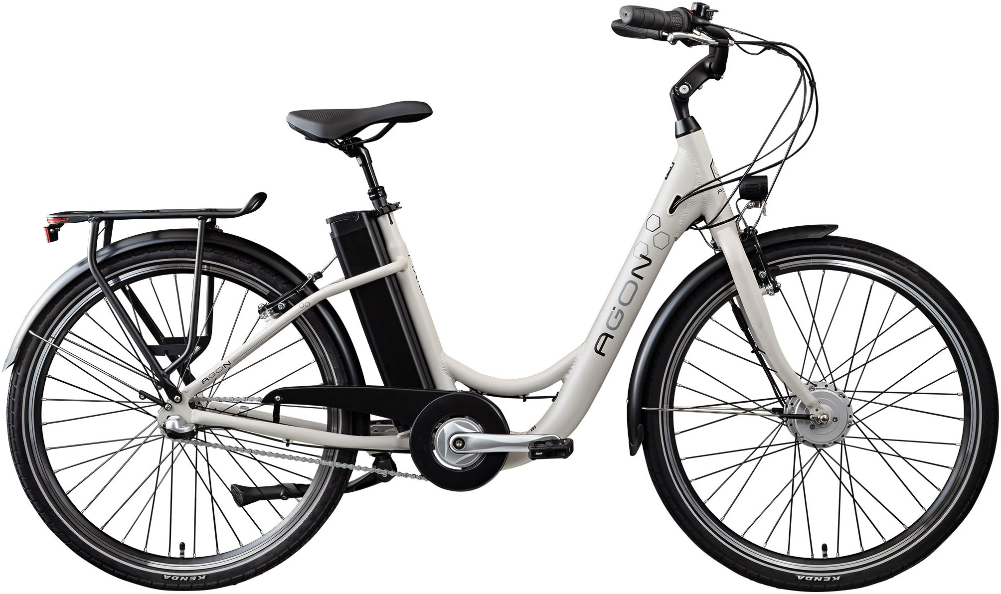 AGON "Axis" 3 Gang Nabenschaltung Frontmotor 250 W E-Bike 26" Citybike 140-165cm Pedelec Nabenmotor Fahrrad 3 Gang Licht