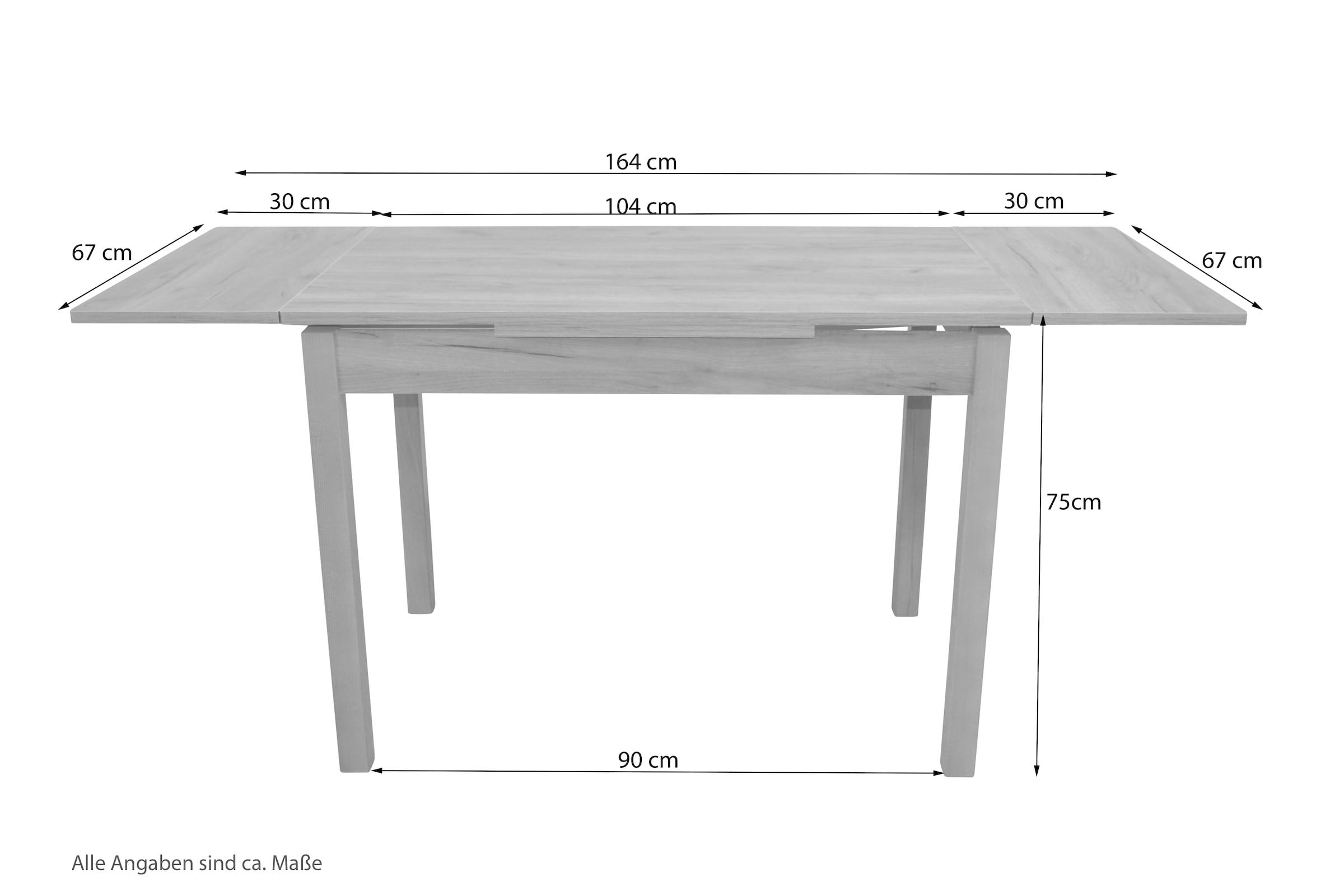 HOFMANN LIVING AND MORE Essgruppe »5tlg. Tischgruppe«, (Spar-Set, 5 tlg., 5tlg. Tischgruppe), Stühle montiert