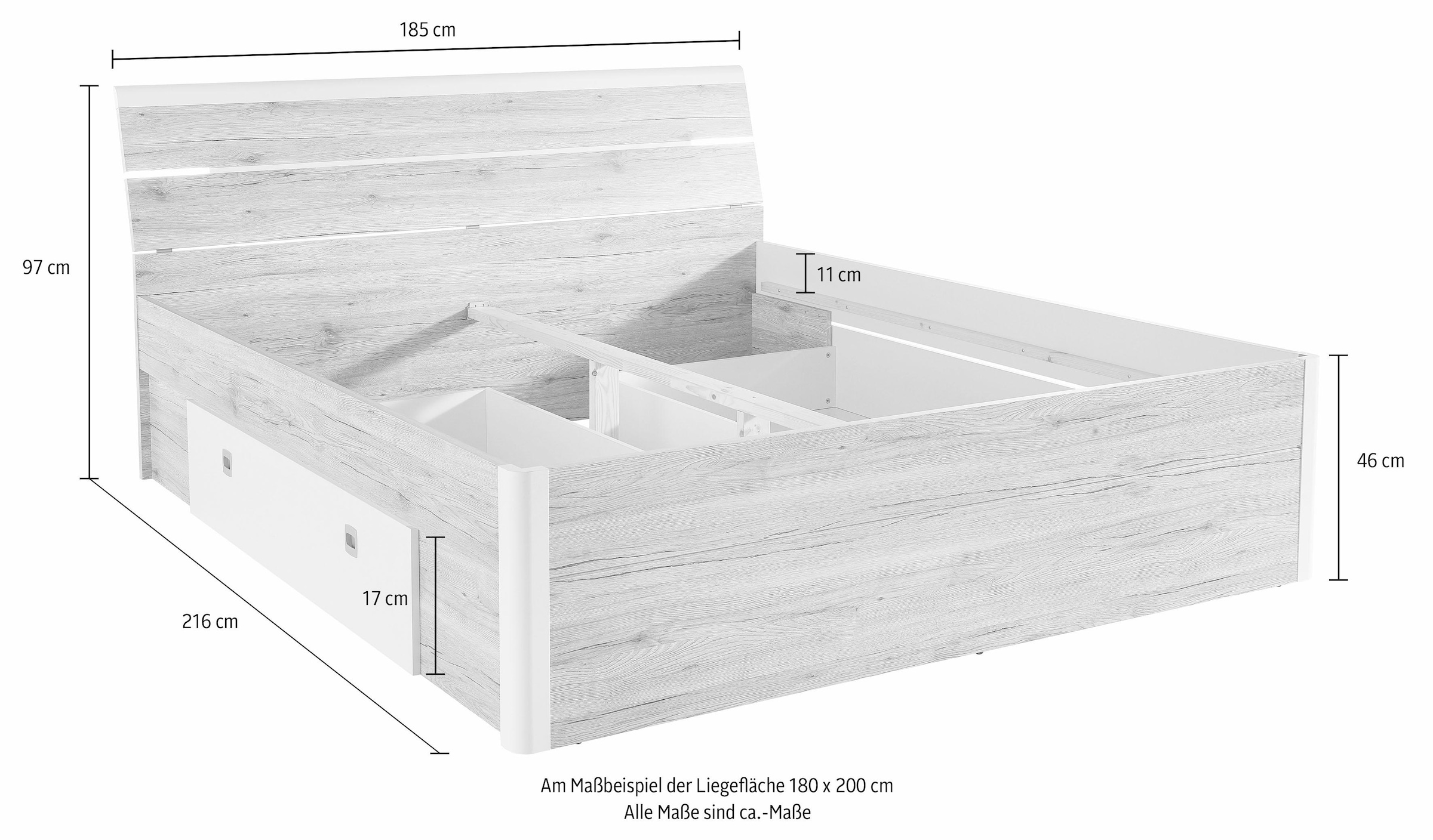 Stauraumbett mit LED-Beleuchtung kaufen | online BAUR