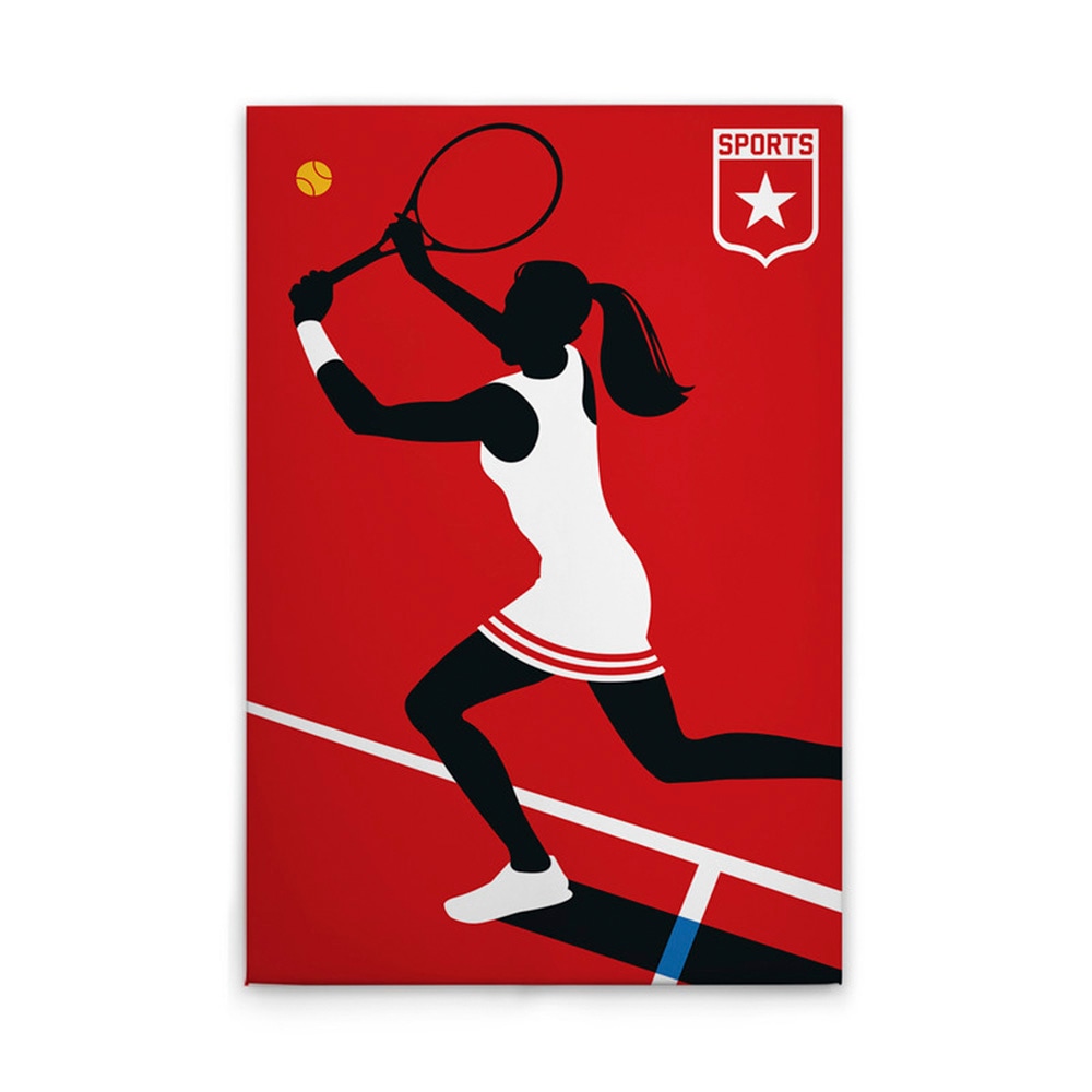 A.S. Création Leinwandbild "Tennisplayer - Wandbild Rot Gelb Schwarz Keilra günstig online kaufen