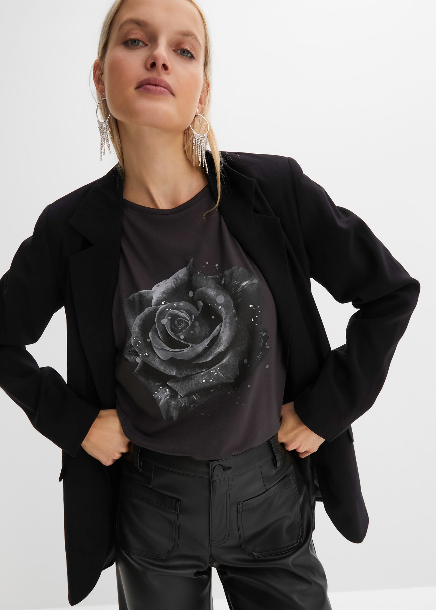 bonprix T-Shirt »Cold-Shoulder-Shirt aus Viskose« Cold-Shoulder-Shirt aus Viskose