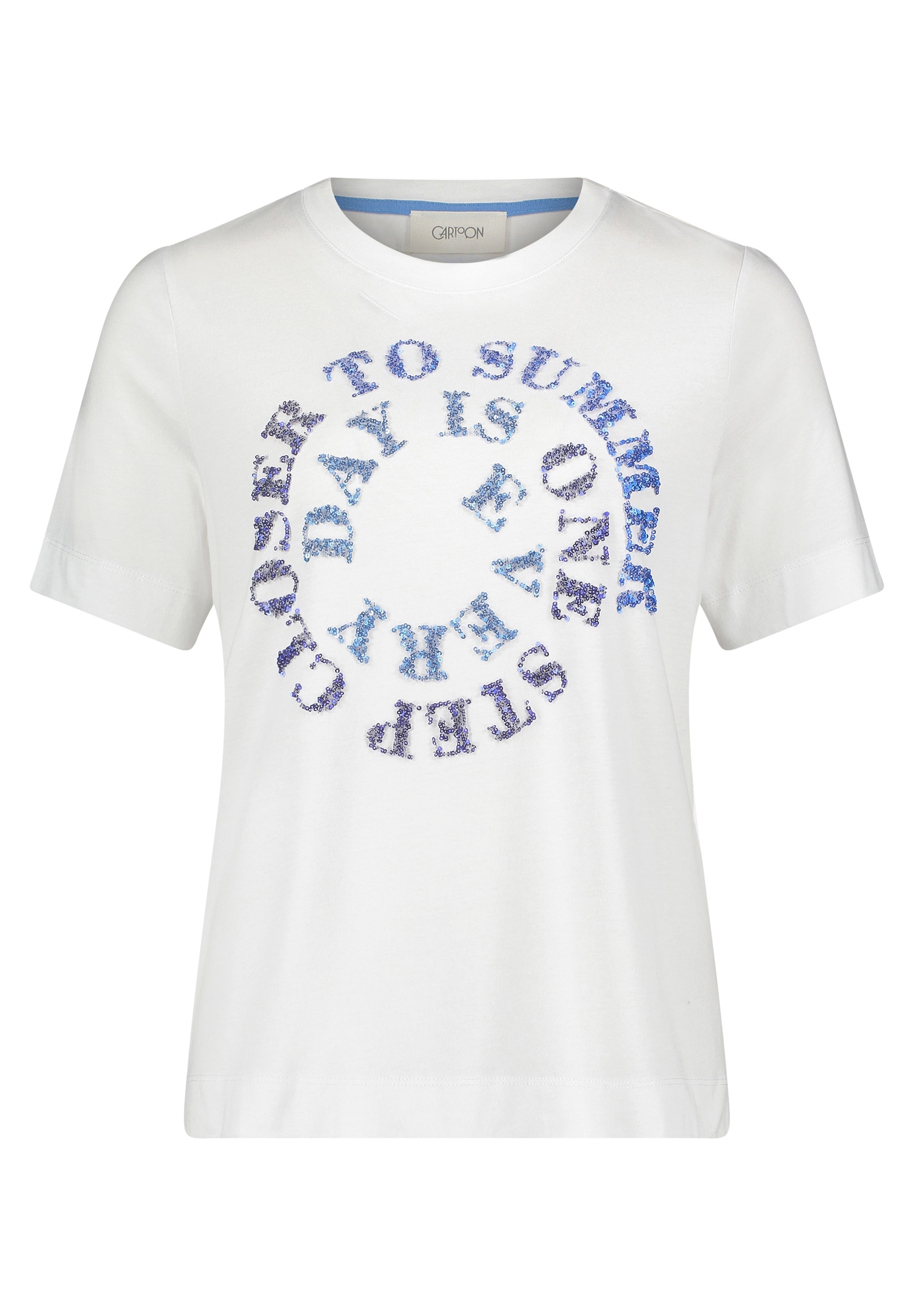 Cartoon Kurzarmshirt »Cartoon Damen Halbarm-Shirt mit Rundhalsausschnitt«, (1 tlg.), Pailletten