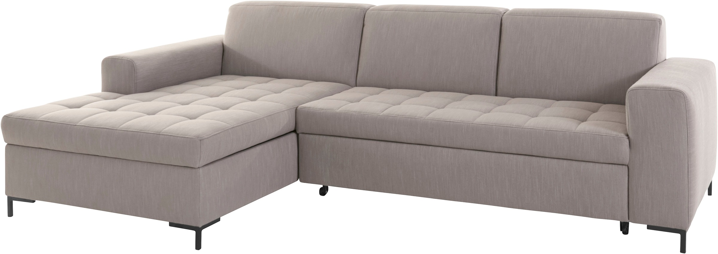 OTTO products Ecksofa »Grazzo L-Form«, hochwertige Stoffe aus recyceltem Material, Steppung im Sitzbereich