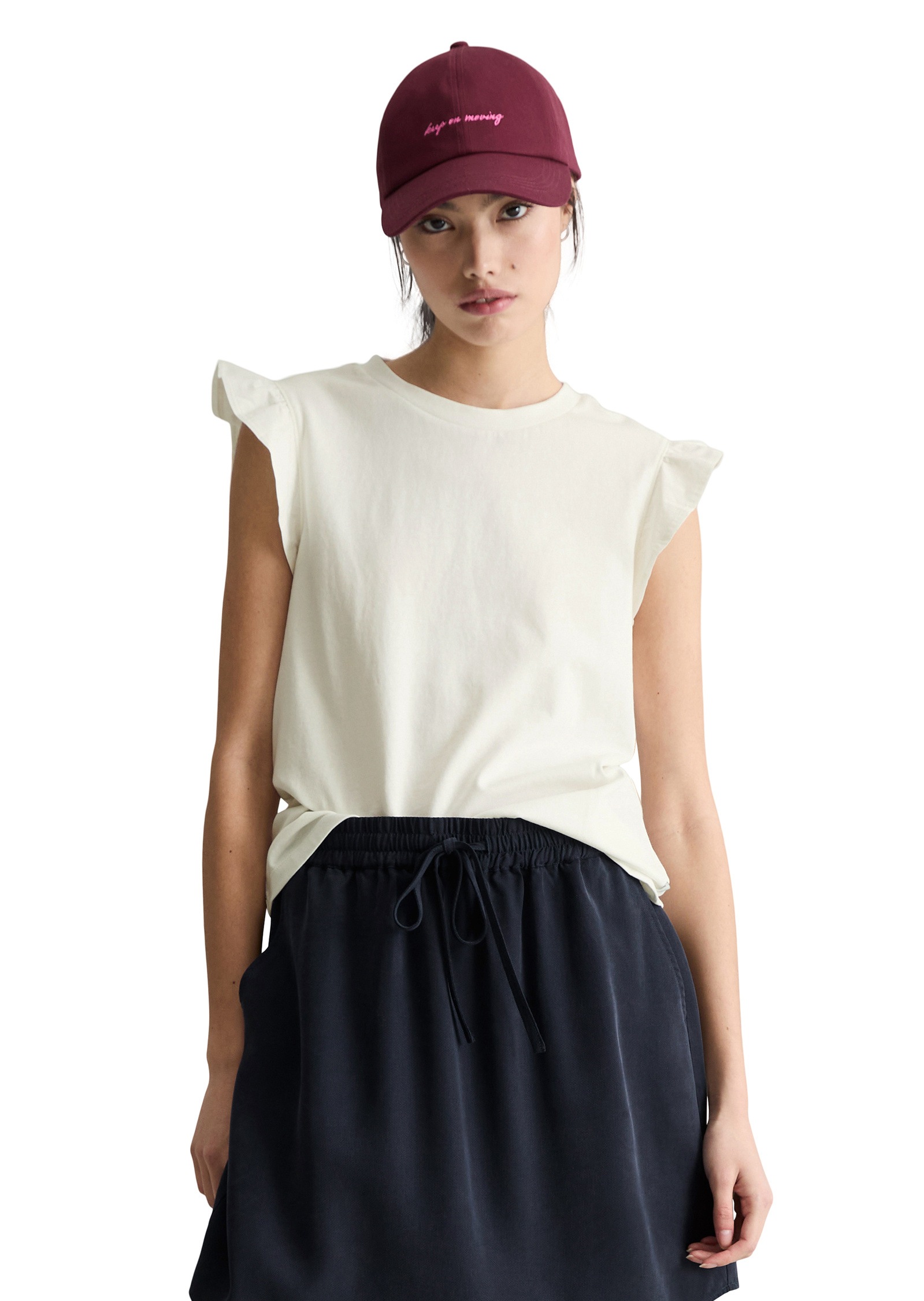 Marc OPolo DENIM T-Shirt "aus Material-Mix"