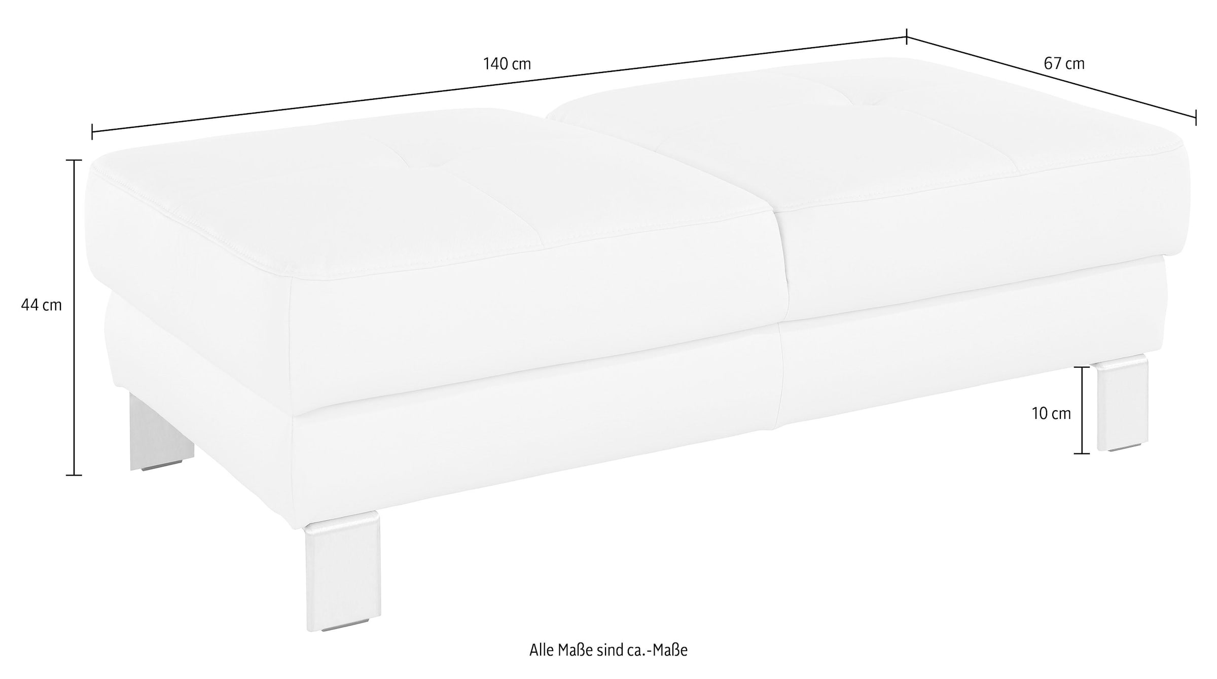 exxpo - sofa fashion Hocker »Mantua 2 Bankhocker, tolle Verarbeitungsdetails, modern und elegant«