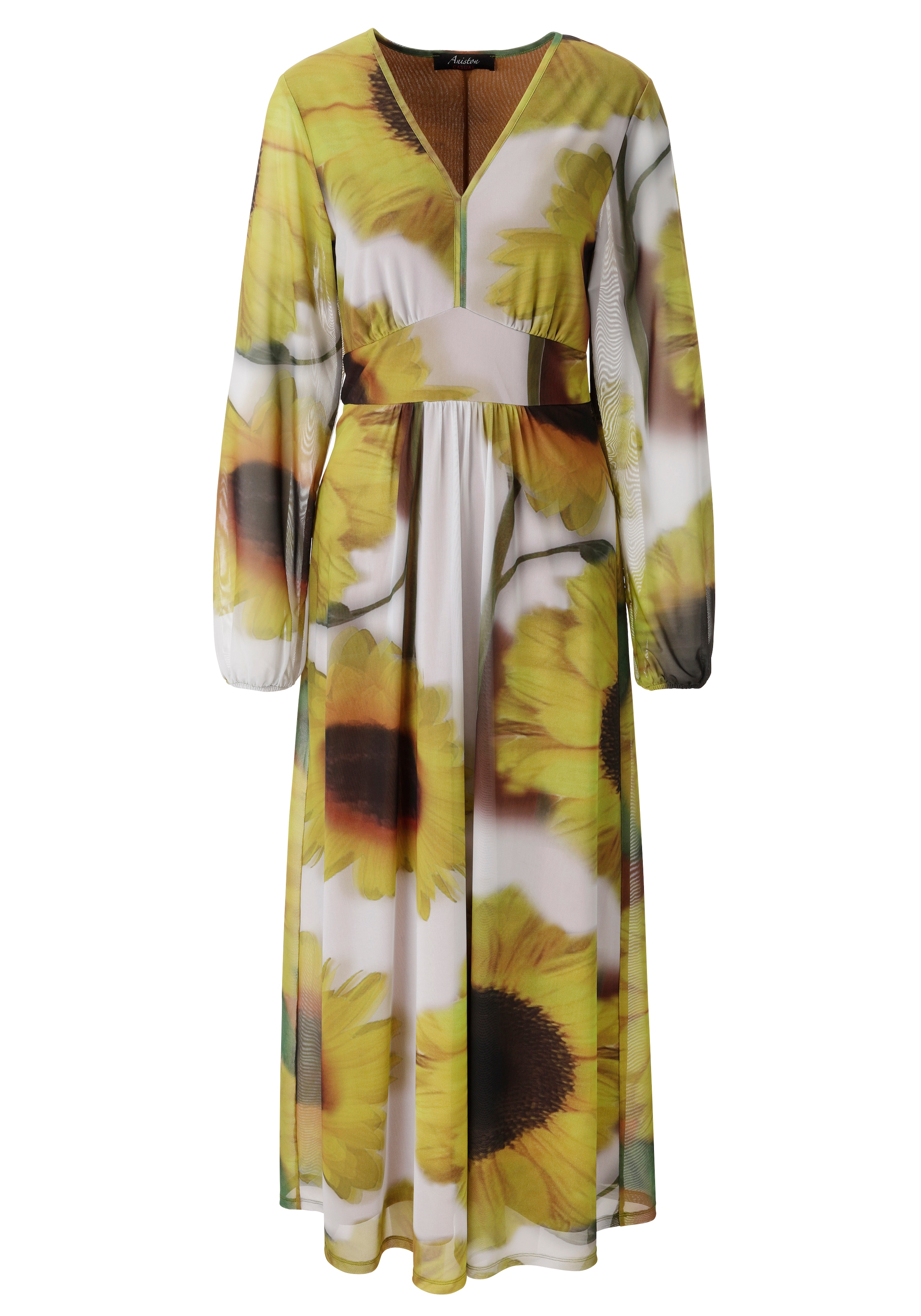 Aniston CASUAL Maxikleid mit großflächigen Sonnenblumen bedruckt - NEUE KOLLEKTION