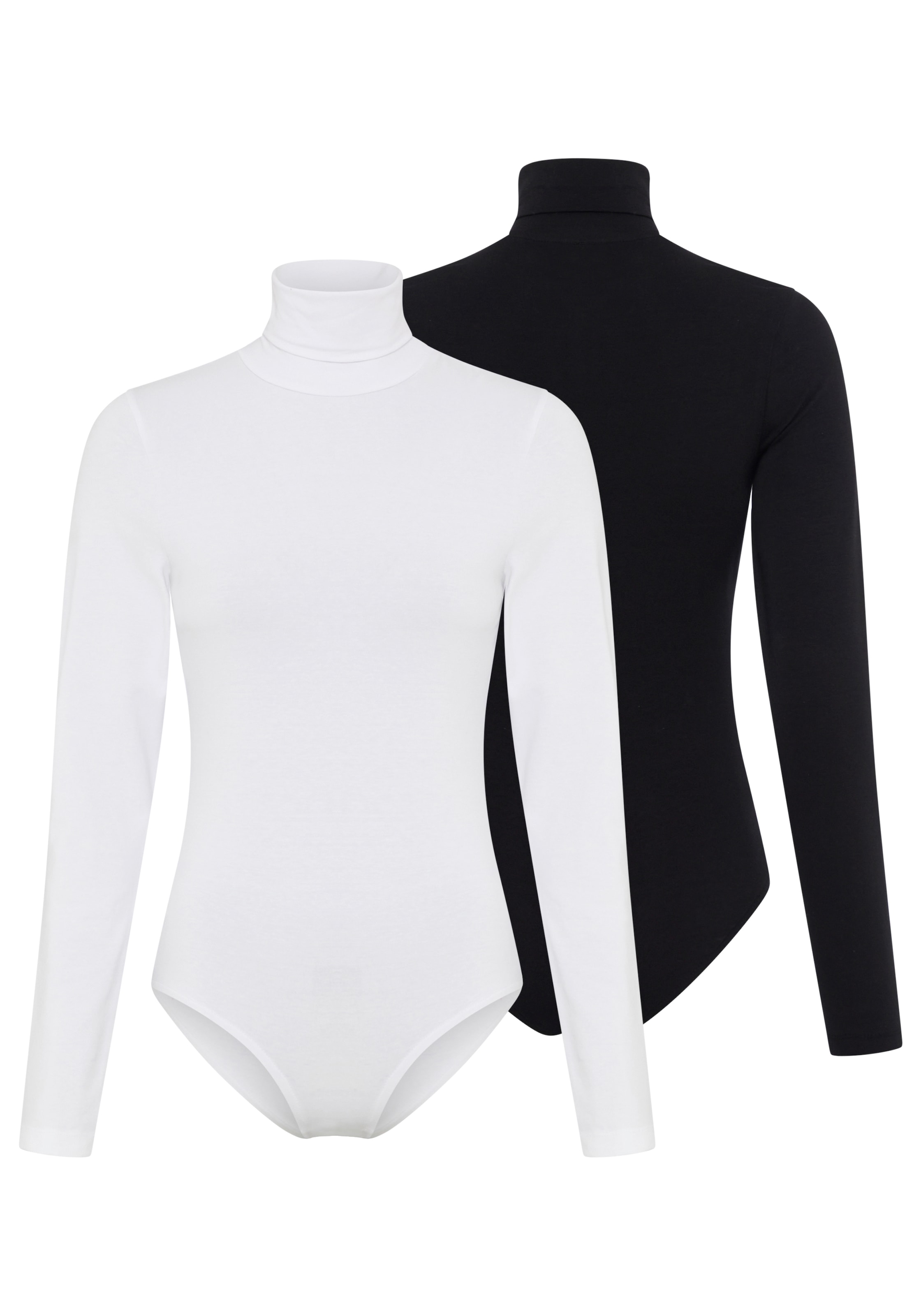 Laura Scott Body »mit Rollkragen im Sparset« Packung, 2er-Pack,  aus elastischer Baumwollmischung, figurbetont