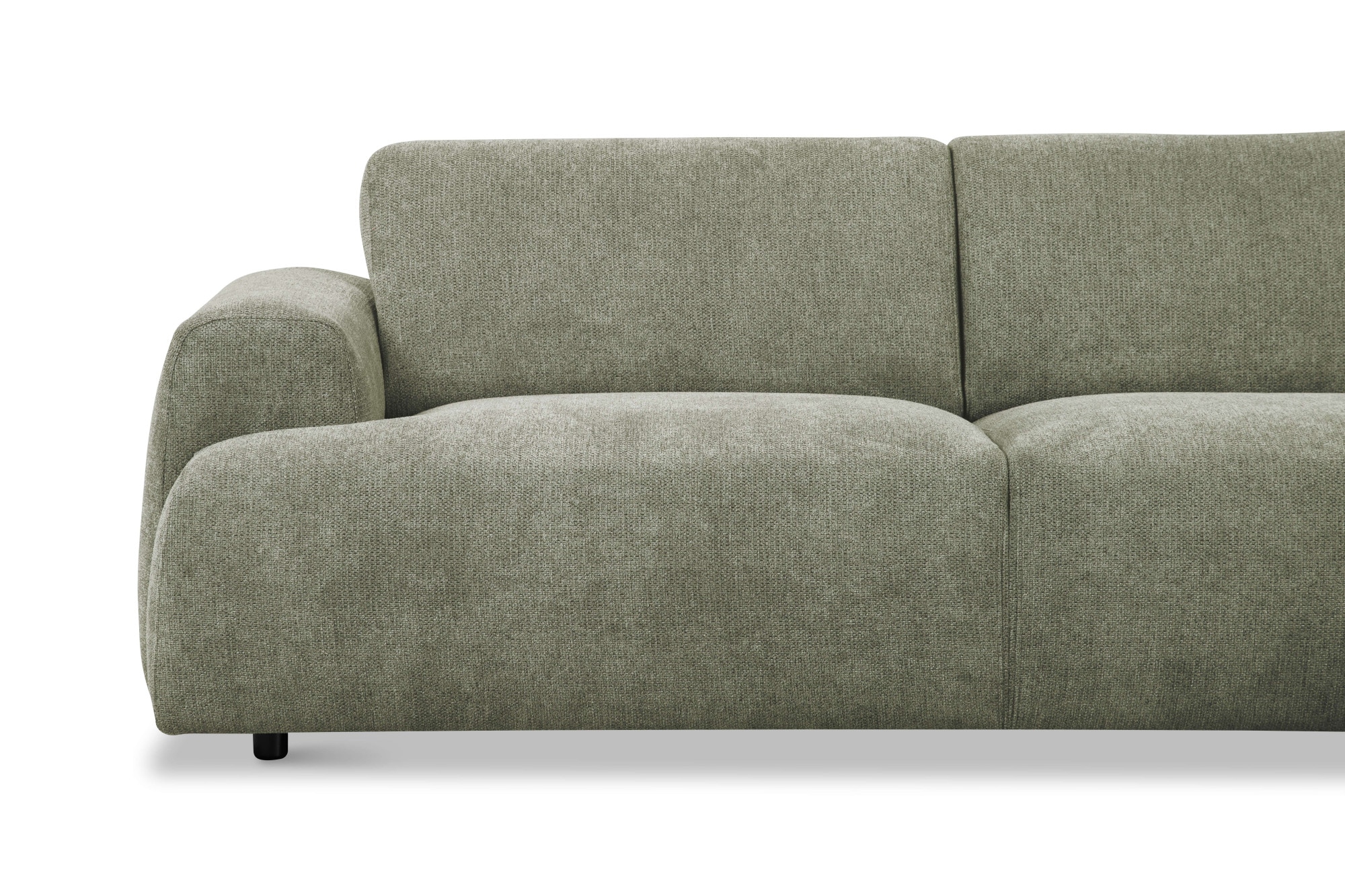 andas Ecksofa »Linkka, Breite 282 cm«, L-Form, in einem weichen Chenille-Stoff, mit Wellenunterfederung