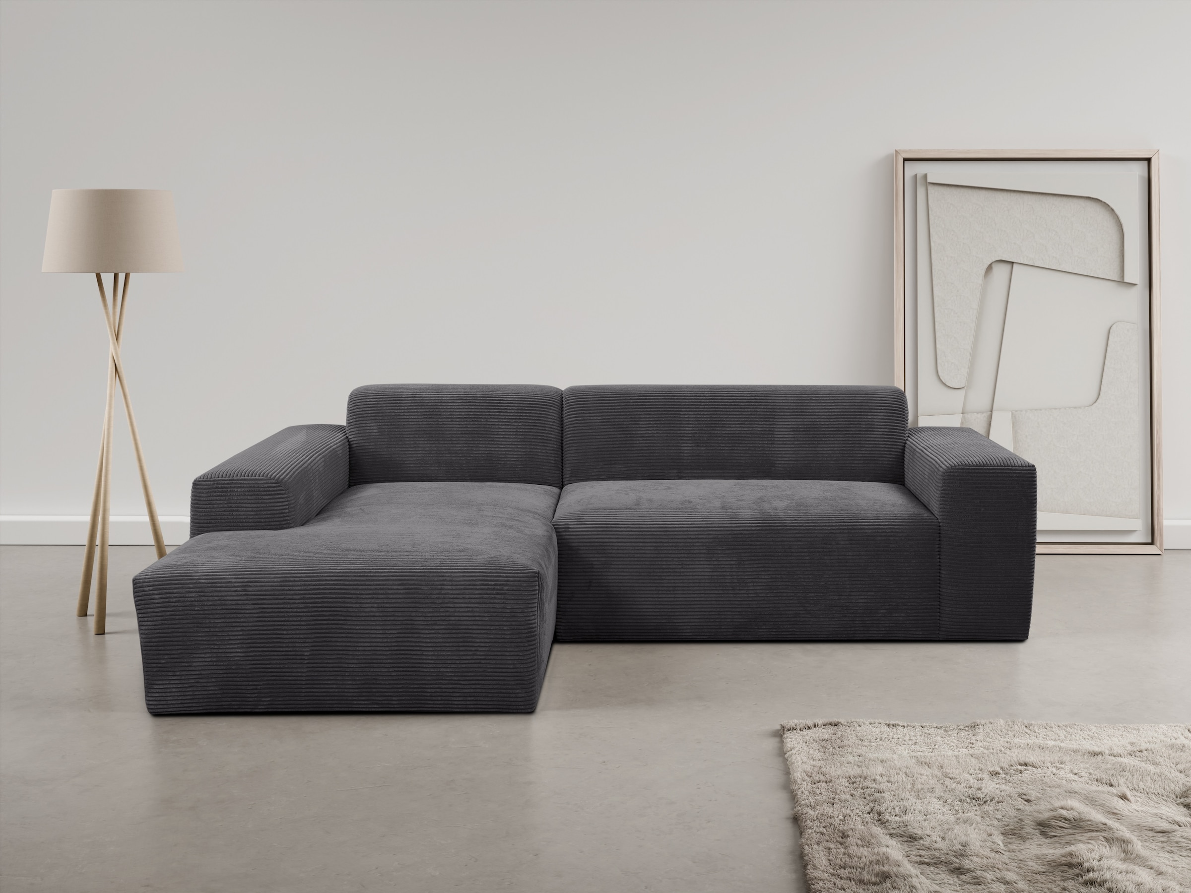 OTTO home Ecksofa "Zeus-L modern & zeitlos, Breite 253 cm, bequemes Sofa" C günstig online kaufen