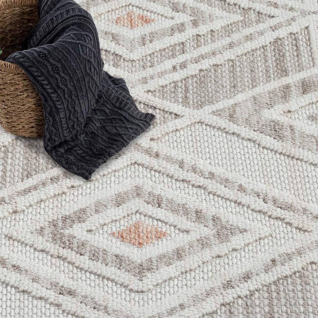 Carpet City Teppich »LINDO 8875«, rechteckig, Kurzflor, Hochtief-Muster/ 3D-Effekt, Fransen, Boho-Stil, Wohnzimmer