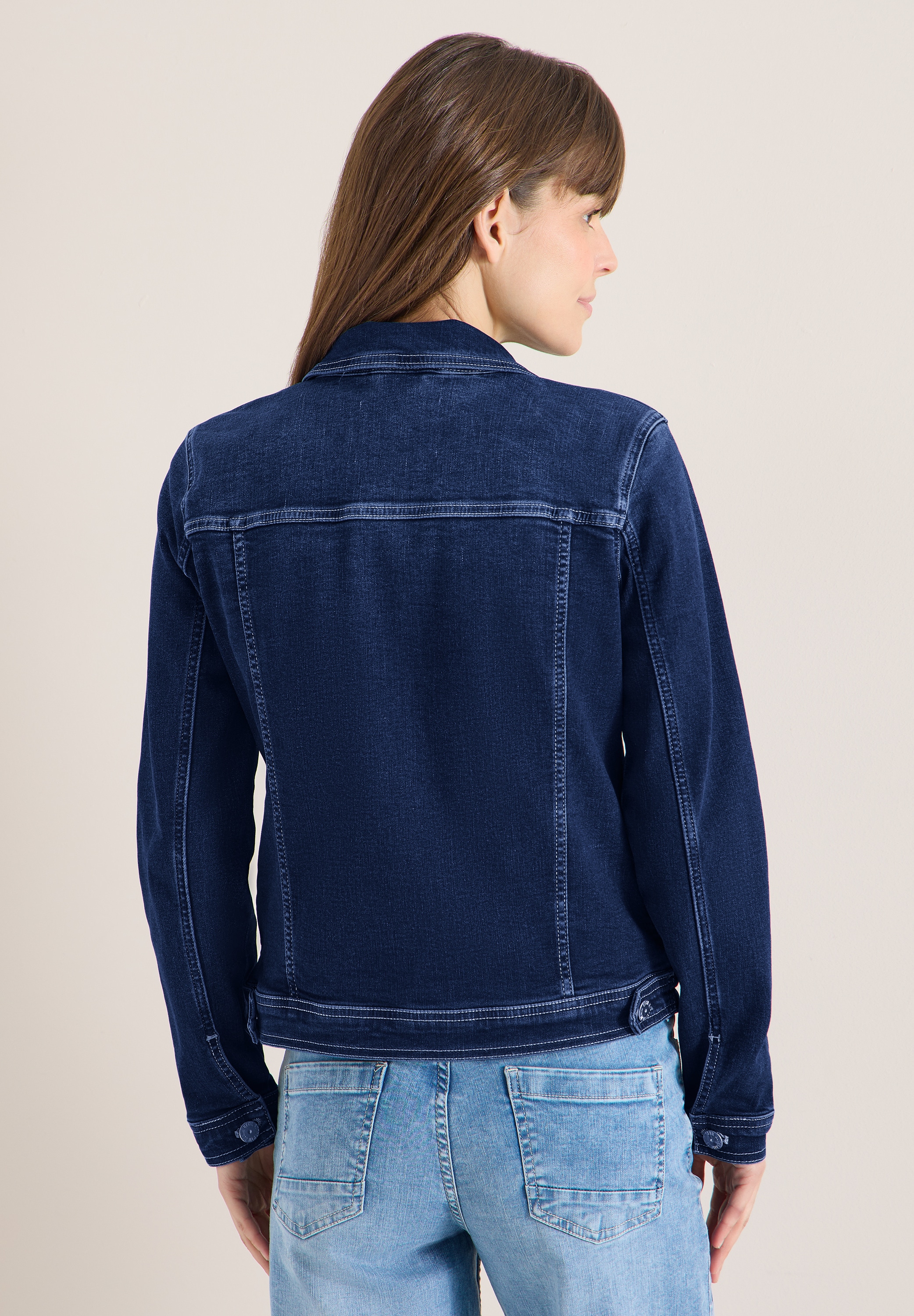 Cecil Jeansjacke ohne Kapuze mit Knopfleiste