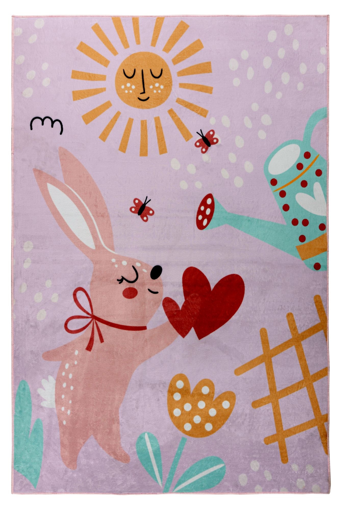 Kinderteppich KAYOOM "Wonder 131", rosa, B:160cm H:8mm L:230cm, Polyester, Teppiche, Kinderteppich, Kurzflor, Vegan, Fußbodenheizungsgeeignet