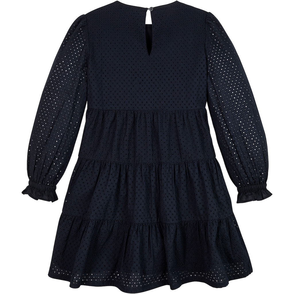 Tommy Hilfiger Volantkleid »BRODERIE ANGLAISE DRESS«, allover in Lochstickerei, mit Volants