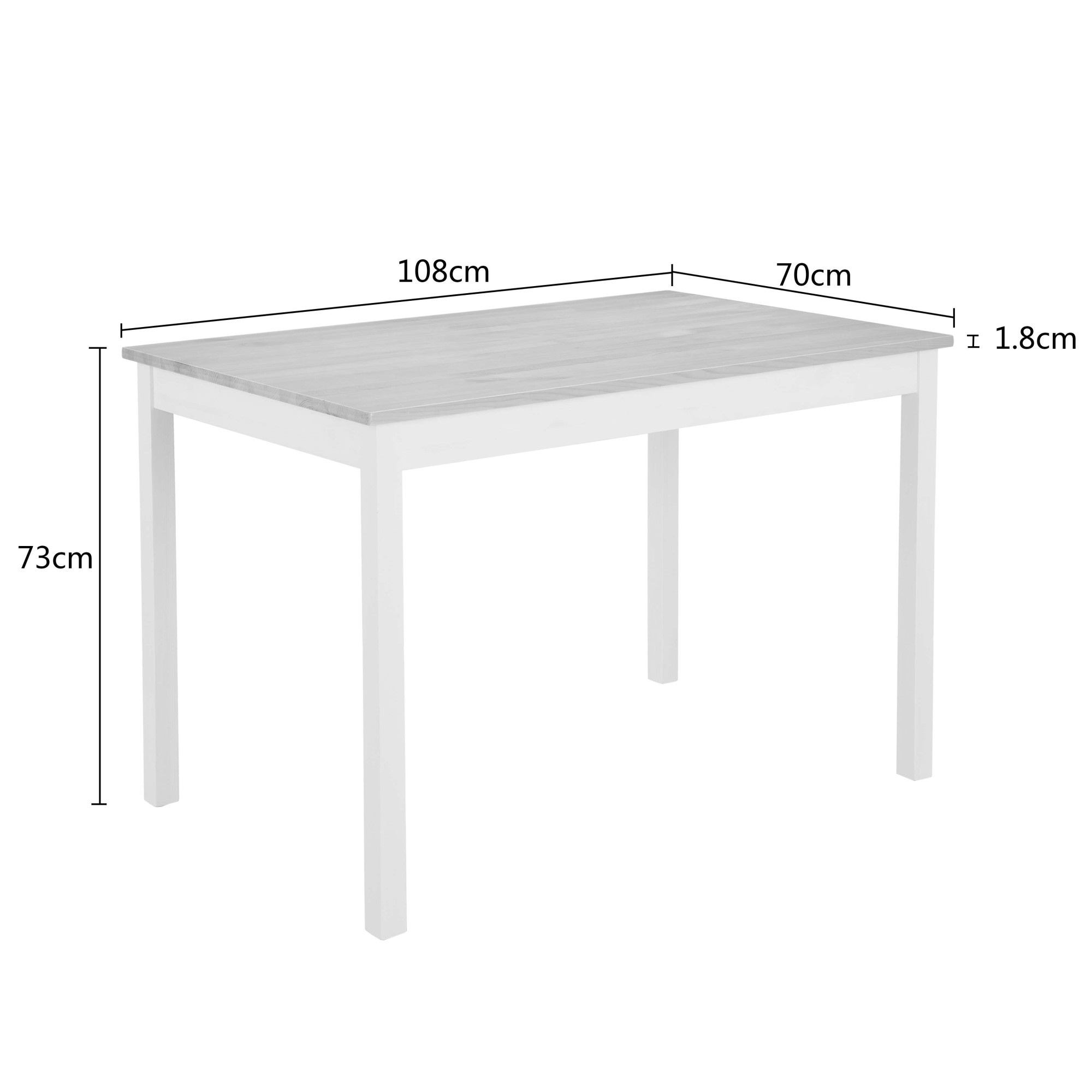 OTTO home Essgruppe »Willow« Set, Esstisch mit 4 Stühlen, 5 tlg. Esstisch mit 4 Stühlen, aus massivem Kiefernholz