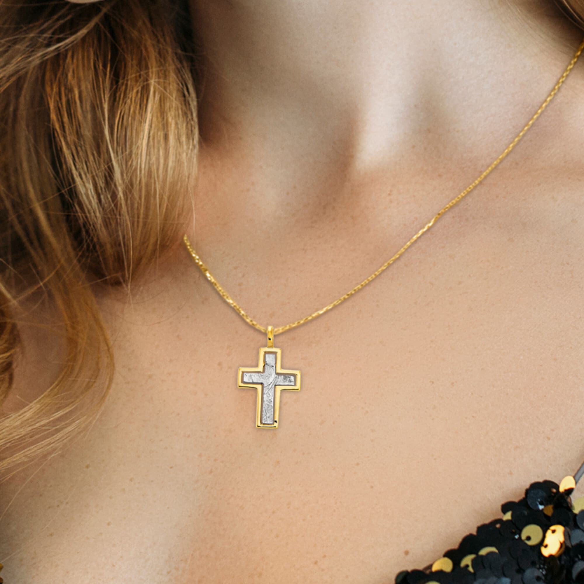 ELEMENT | Kettenanhänger Gold »Kreuz Anhänger online ONE Schmuck BAUR aus Gelbgold«, Damen 333 kaufen