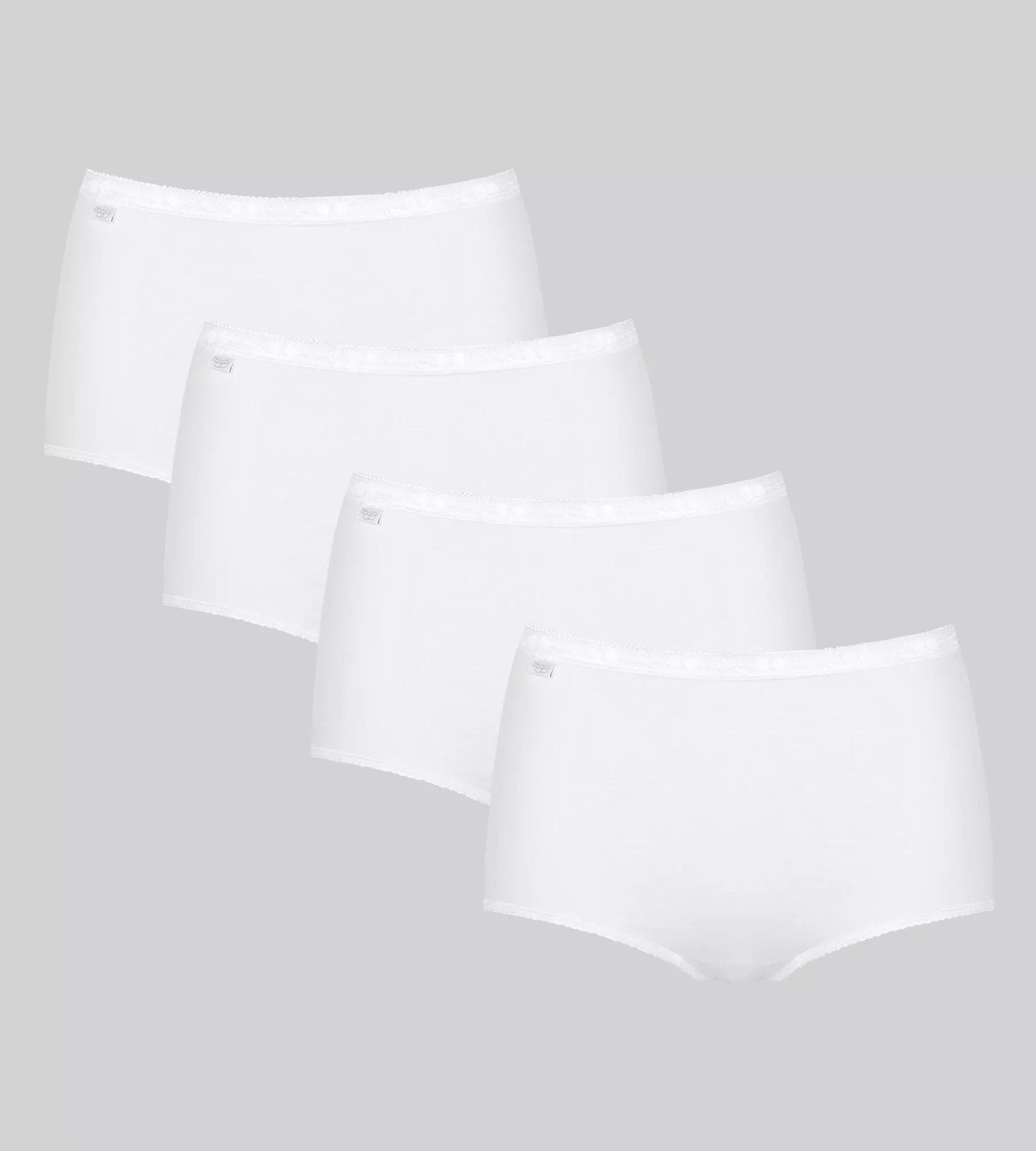 sloggi Maxislip "Basic+" 4er Pack, weiche Nähte, Baumwollmischung