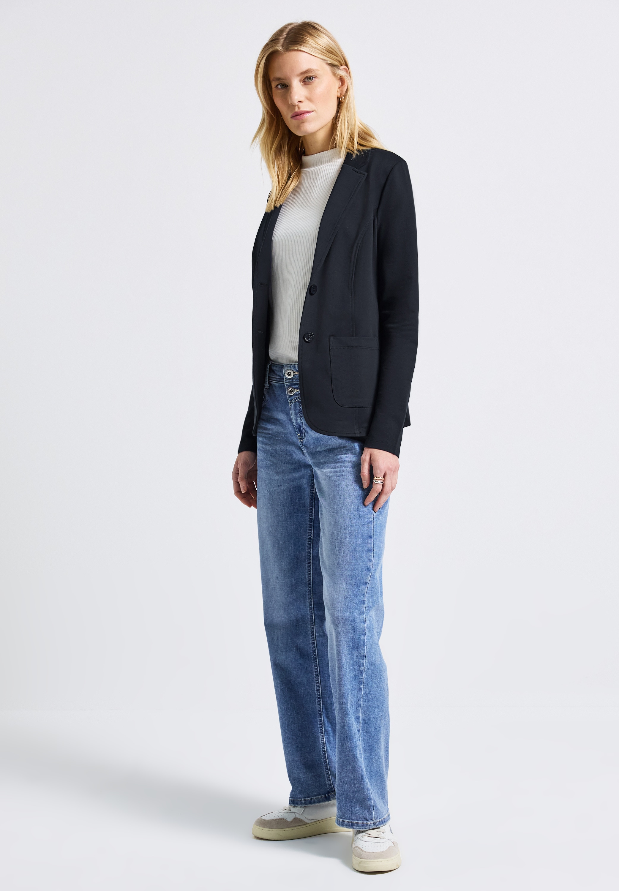 STREET ONE Kurzblazer, aus Baumwolle mit Stretchanteil
